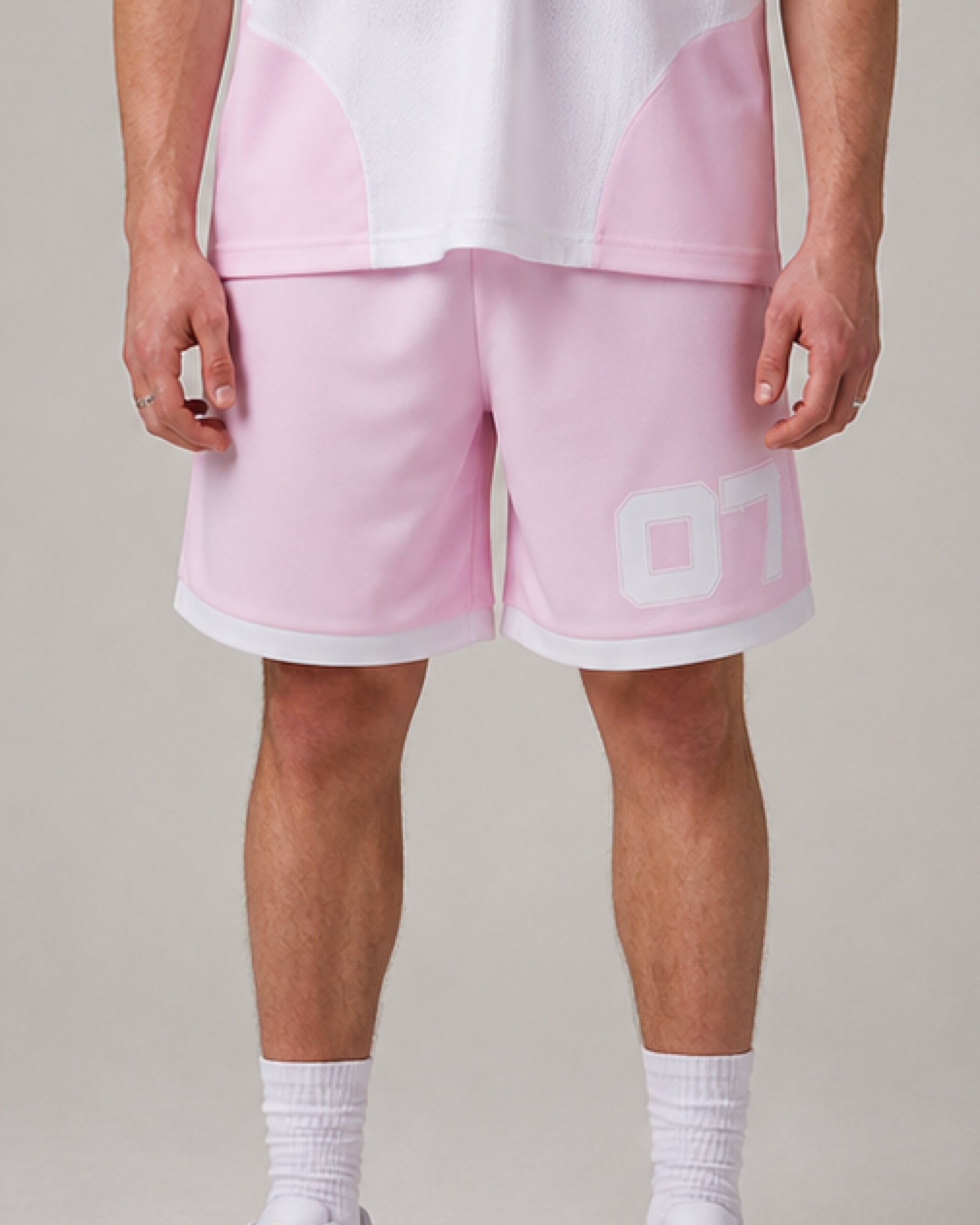 07' Long Jersey Shorts - Pink