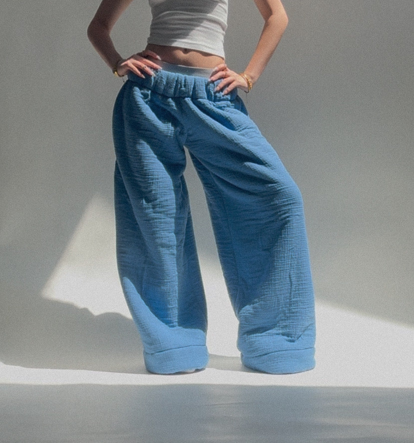 Blue Low Rise Homebody Pants