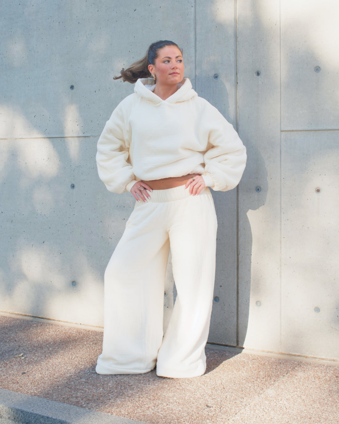 Homebody Blanket Pants - Low Rise - Beige
