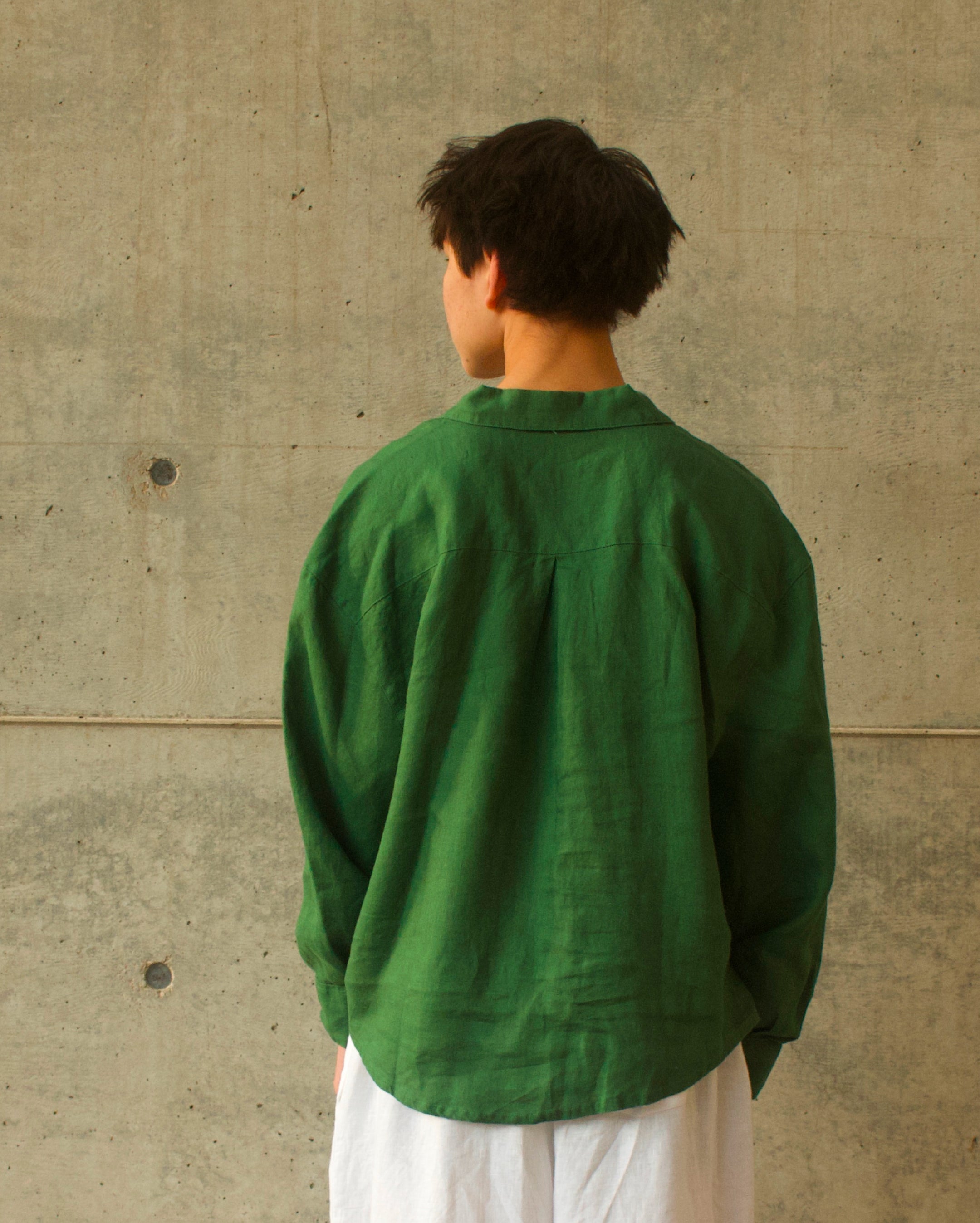 Breezy Linen Button Up - Green