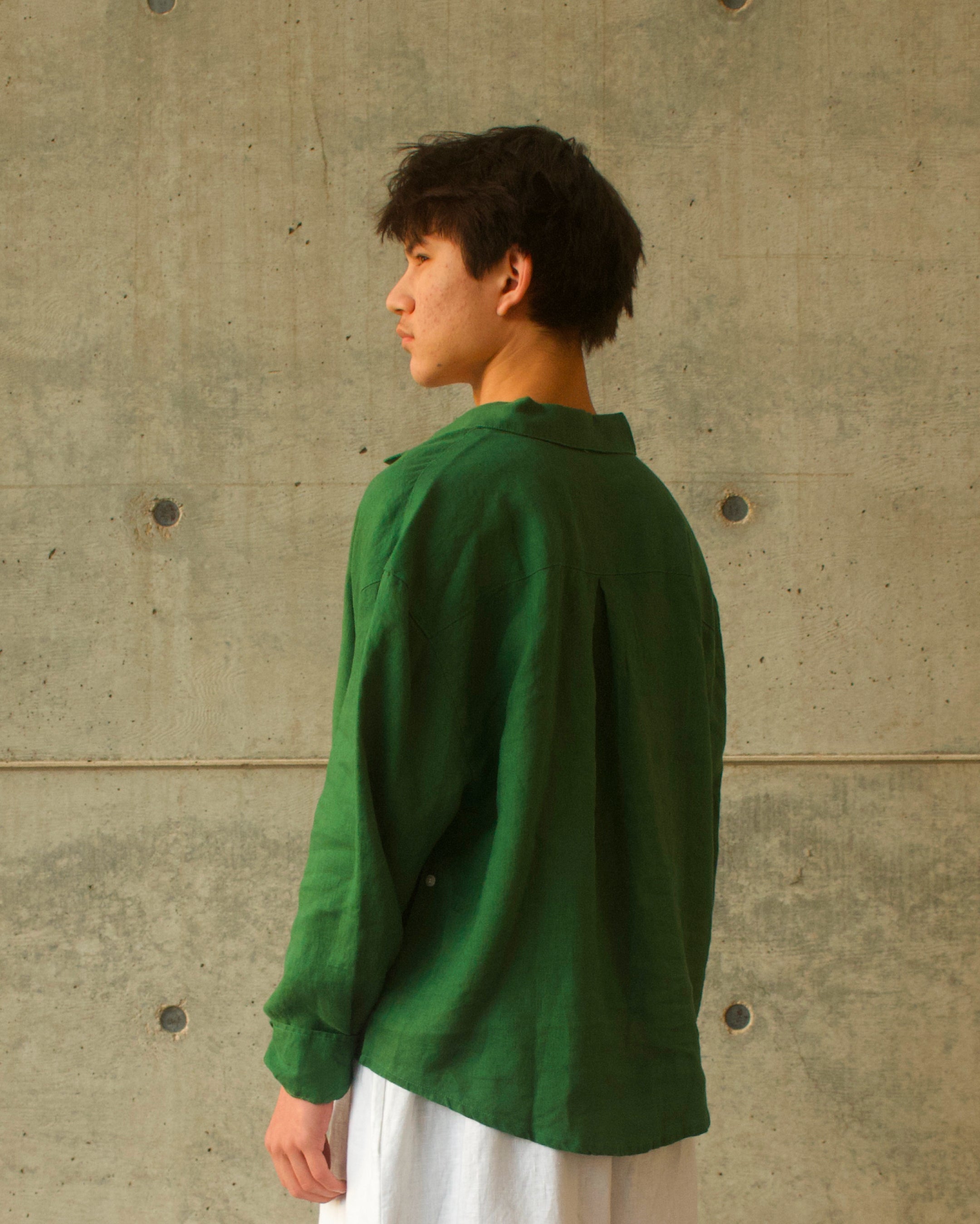 Breezy Linen Button Up - Green