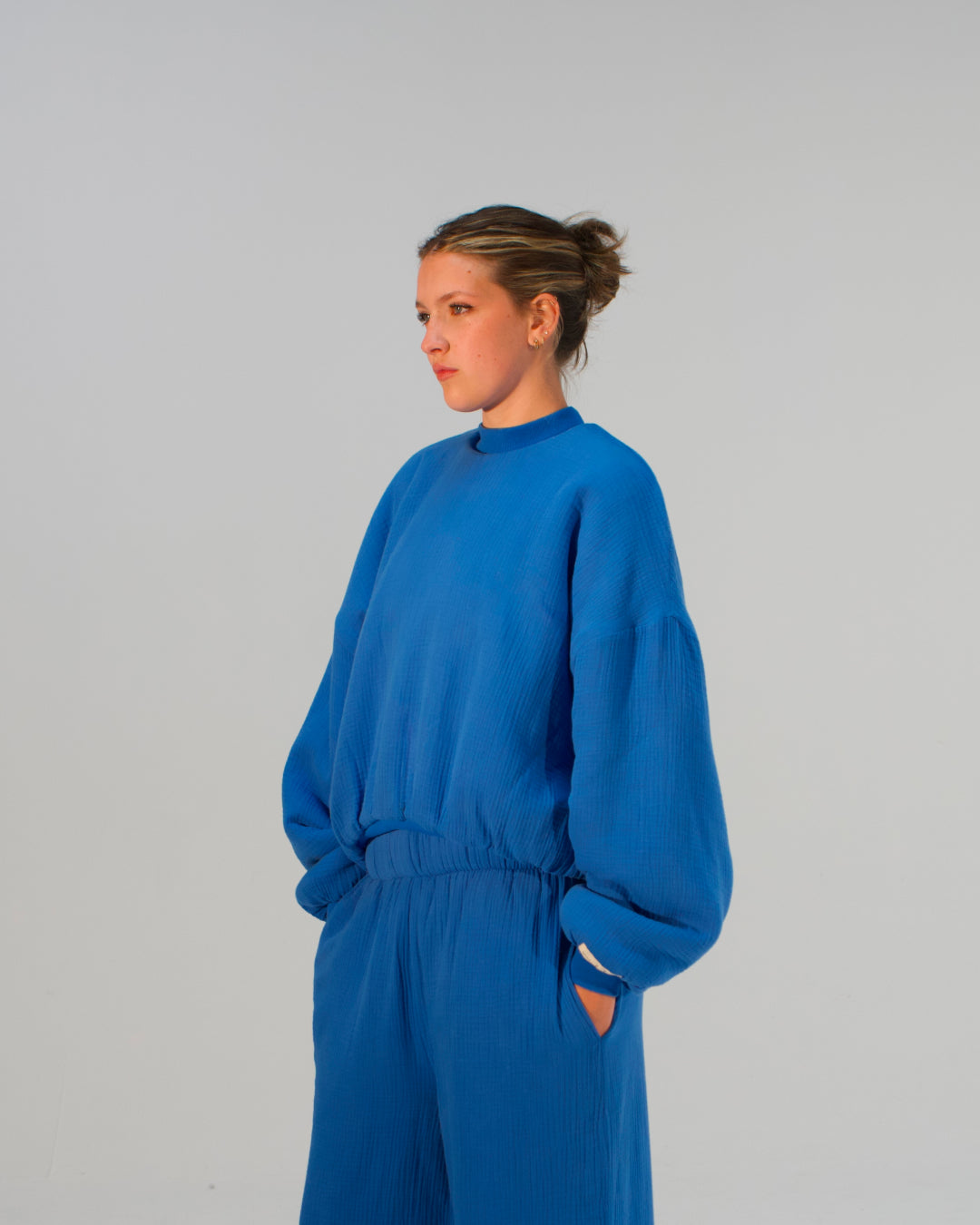 Homebody Blanket Crewneck - Blue