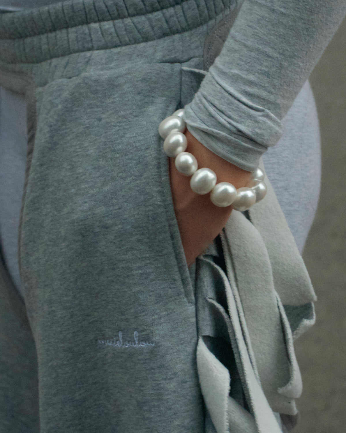 Cozy Cowboy Essential Wide-Leg Sweatpants Chaps— Gray