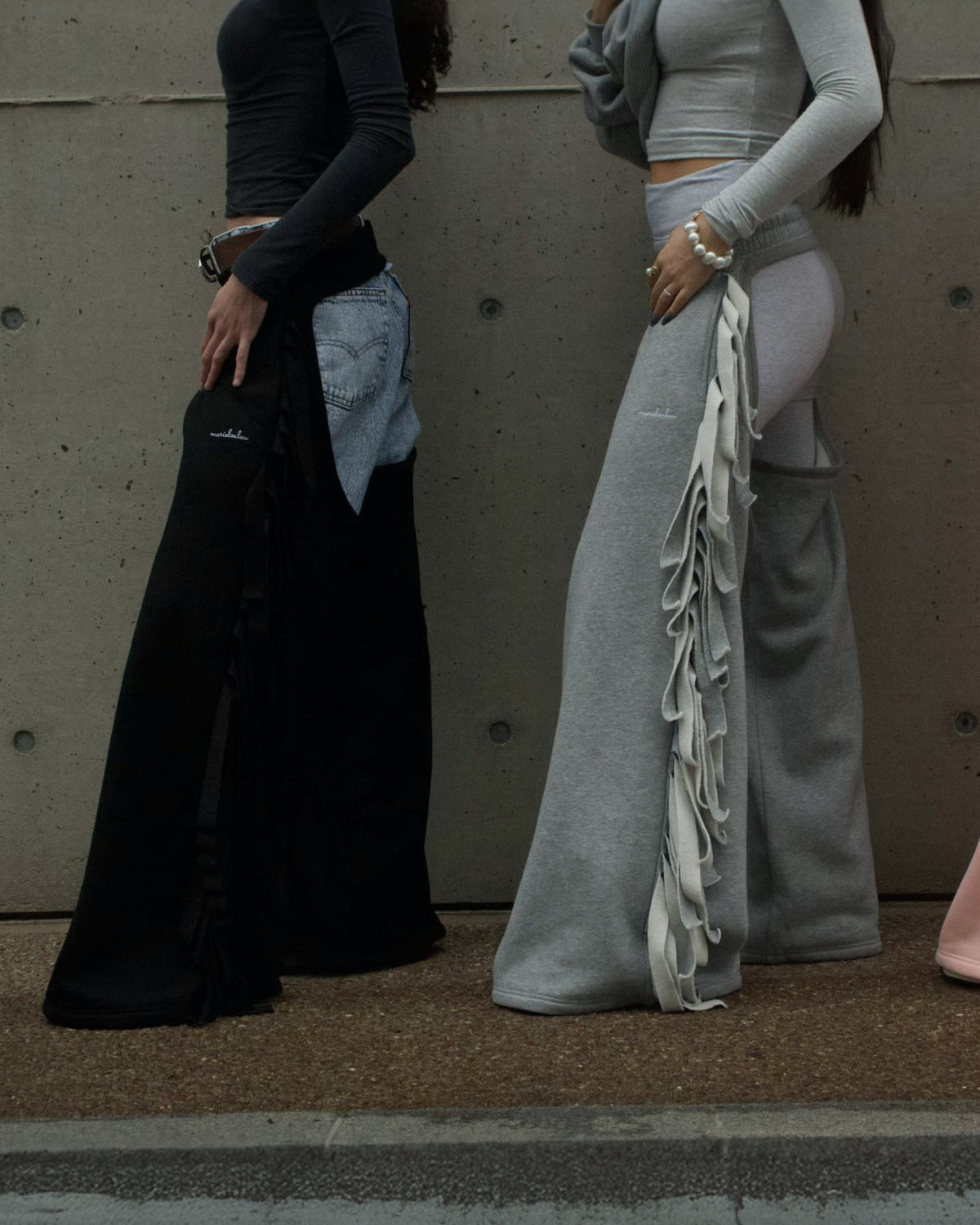 Cozy Cowboy Essential Wide-Leg Sweatpants Chaps — Black