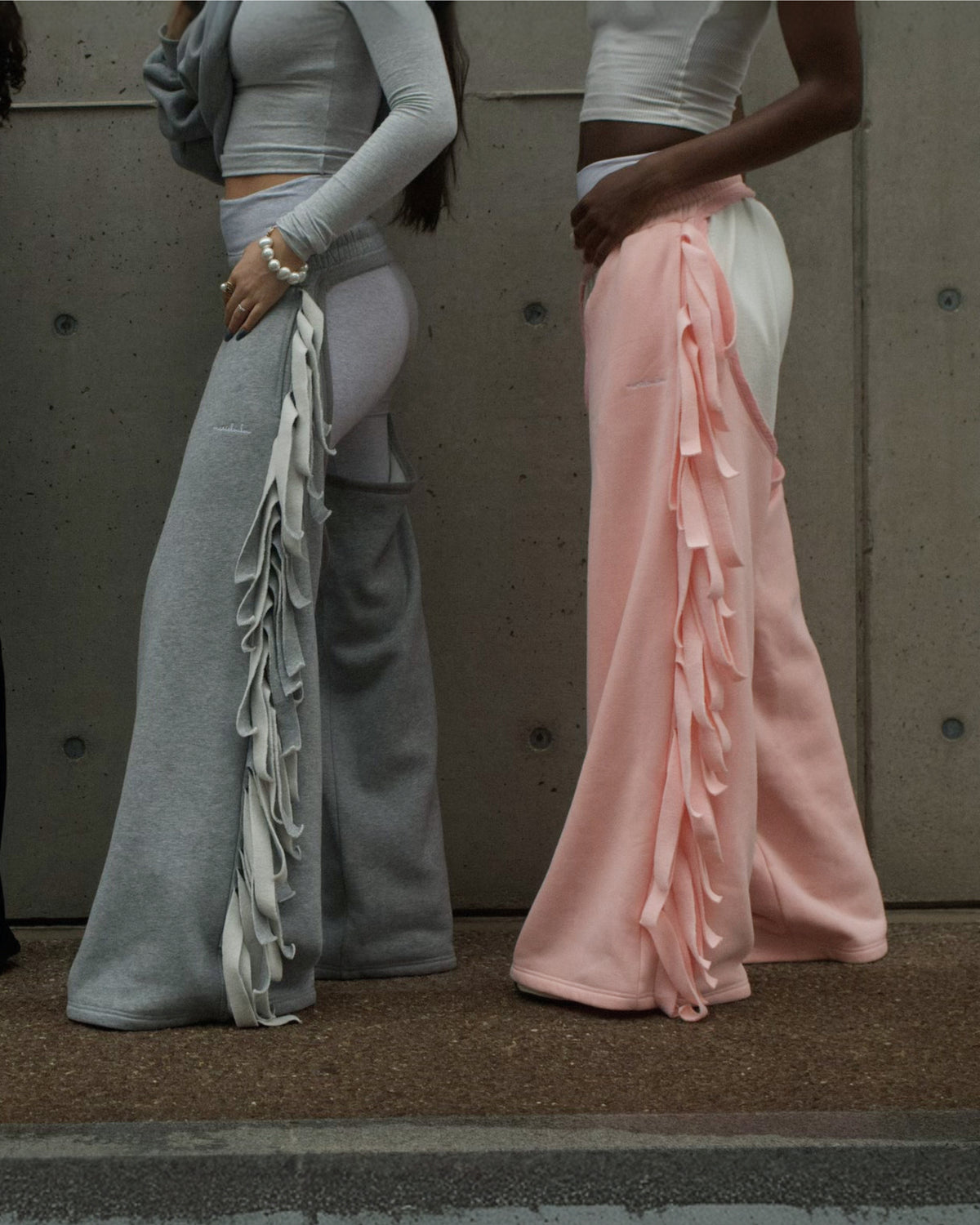Cozy Cowboy Wide-Leg Sweatpants Chaps — Pink