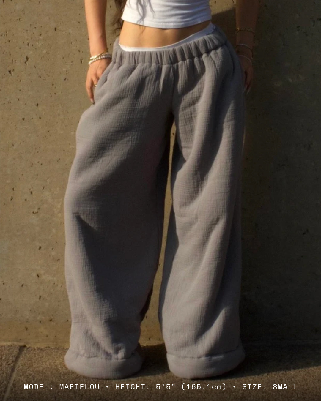 Homebody Blanket Pants - Low Rise - Gray