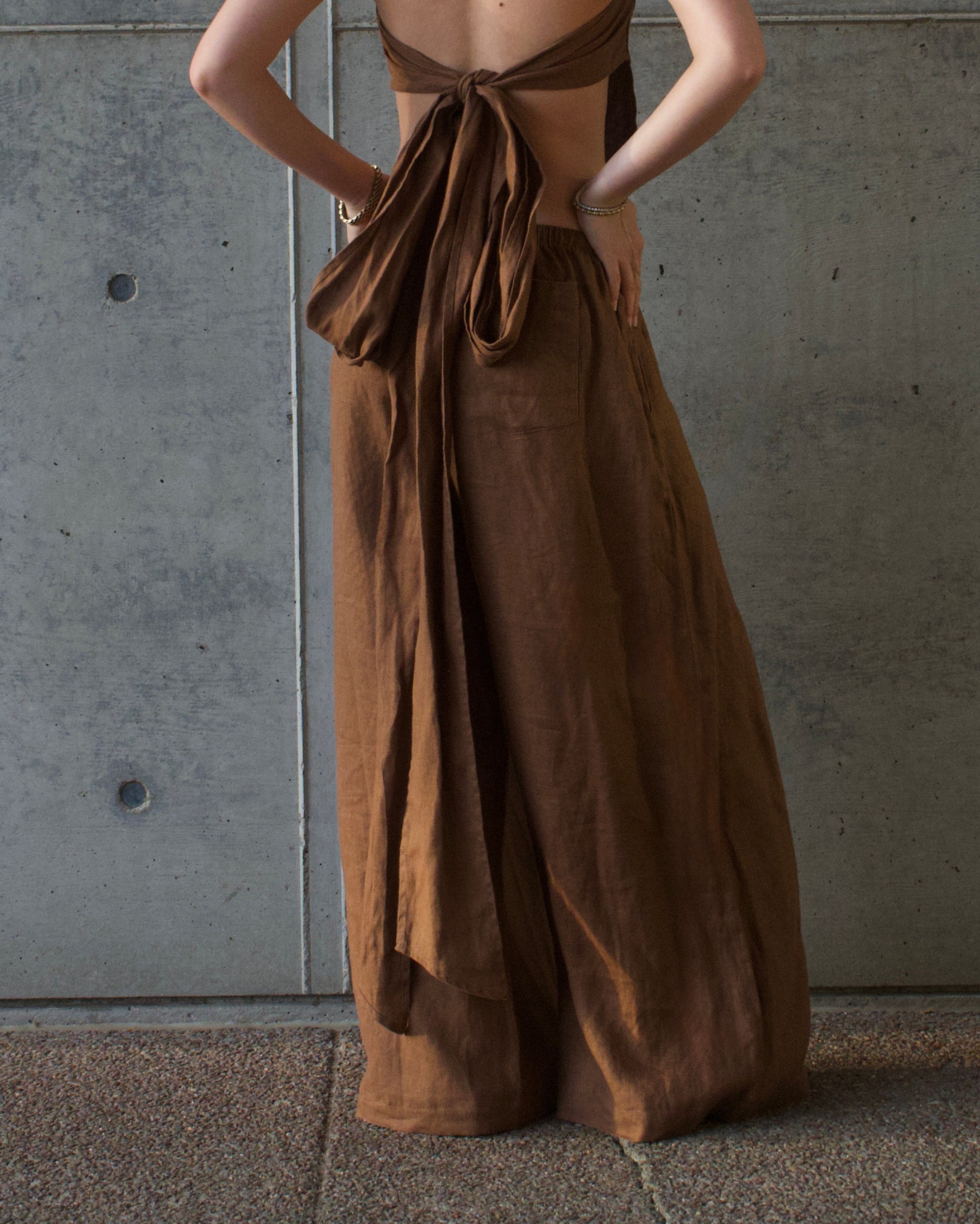 THE Linen Pants - Brown