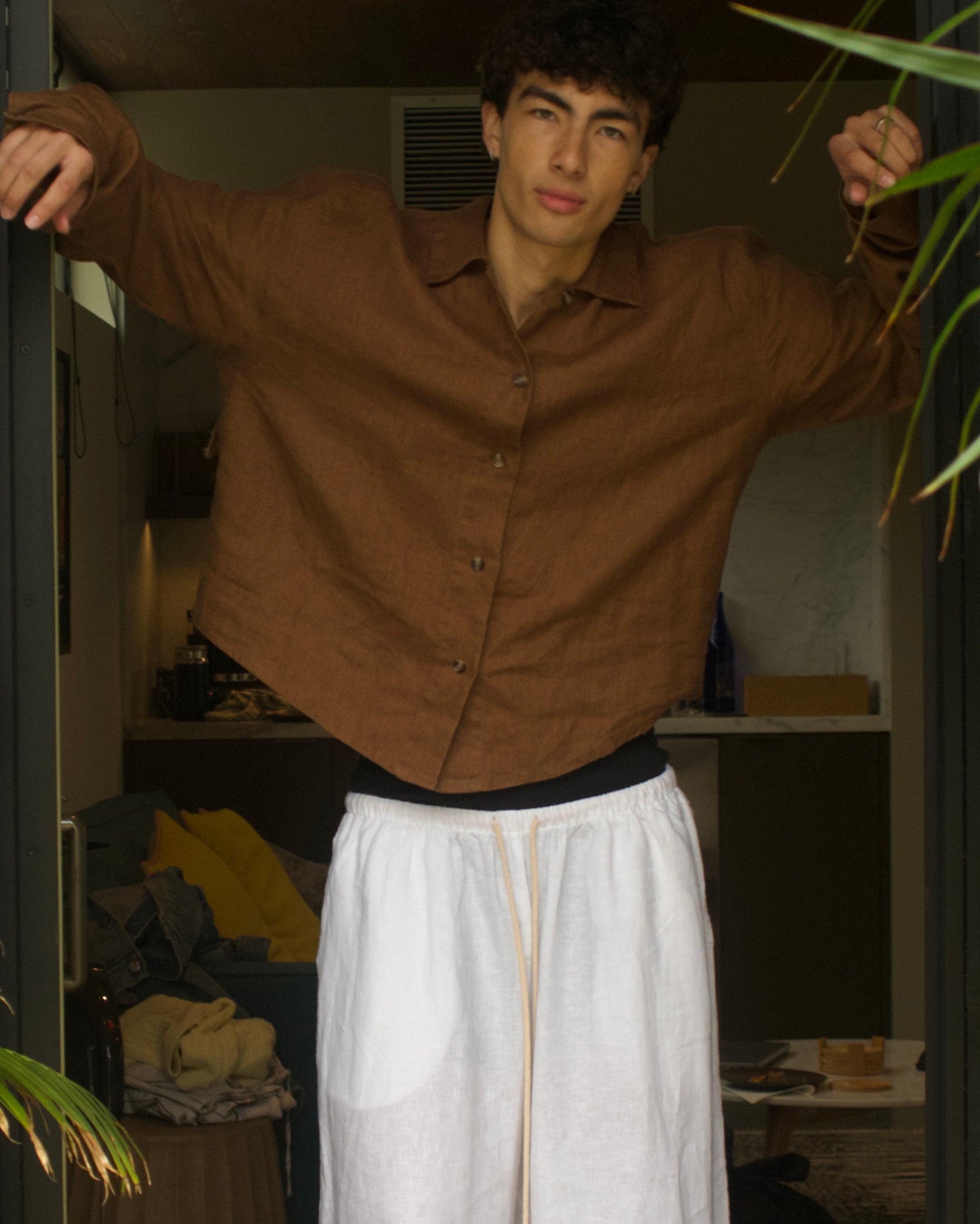 THE Linen Pants - White