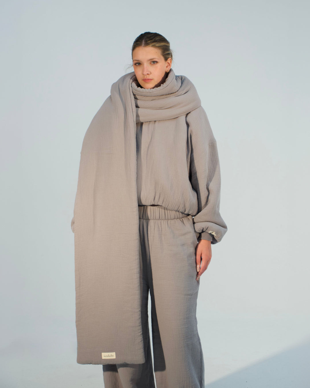 Homebody Blanket Scarf - Gray