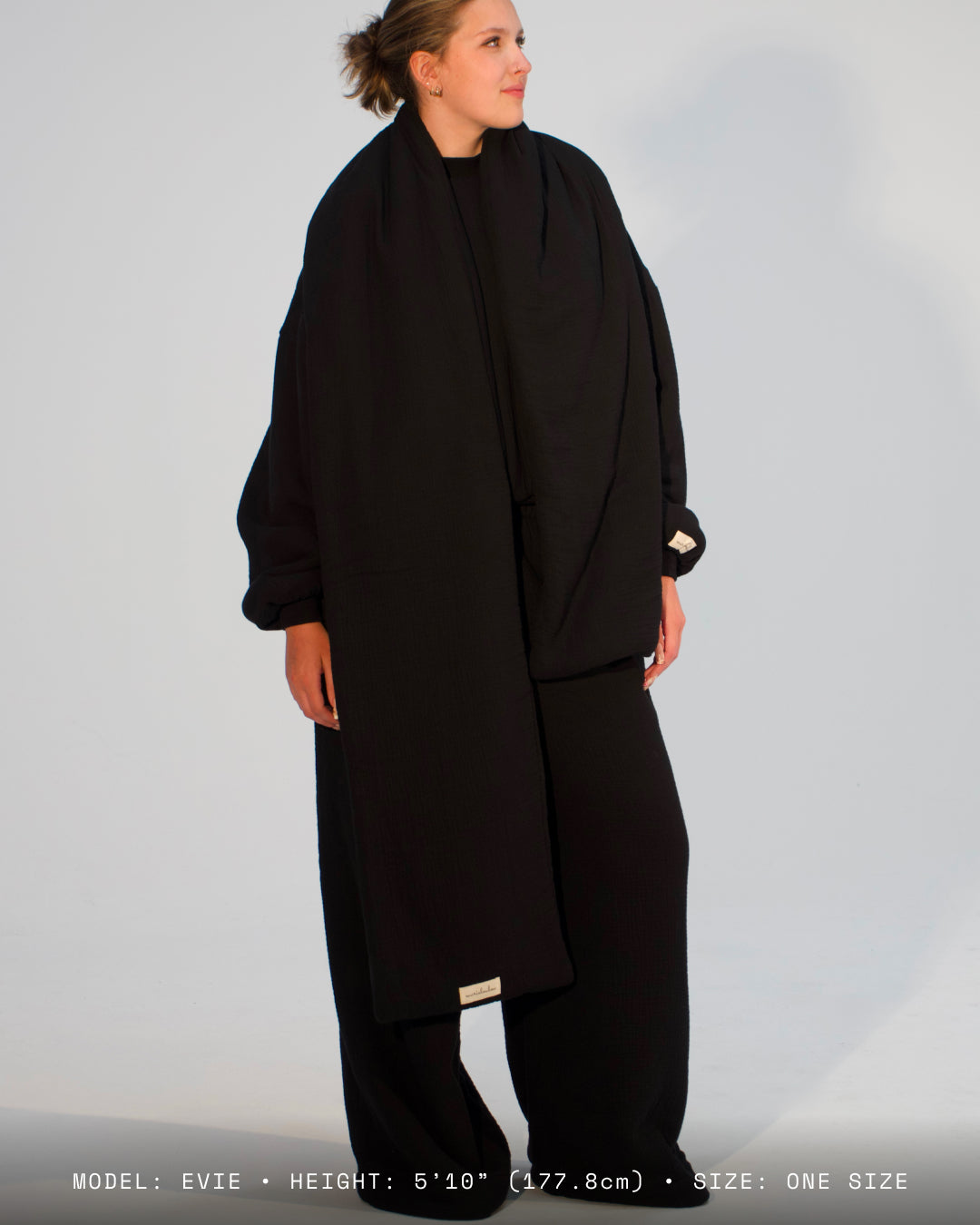 Homebody Blanket Scarf - Black