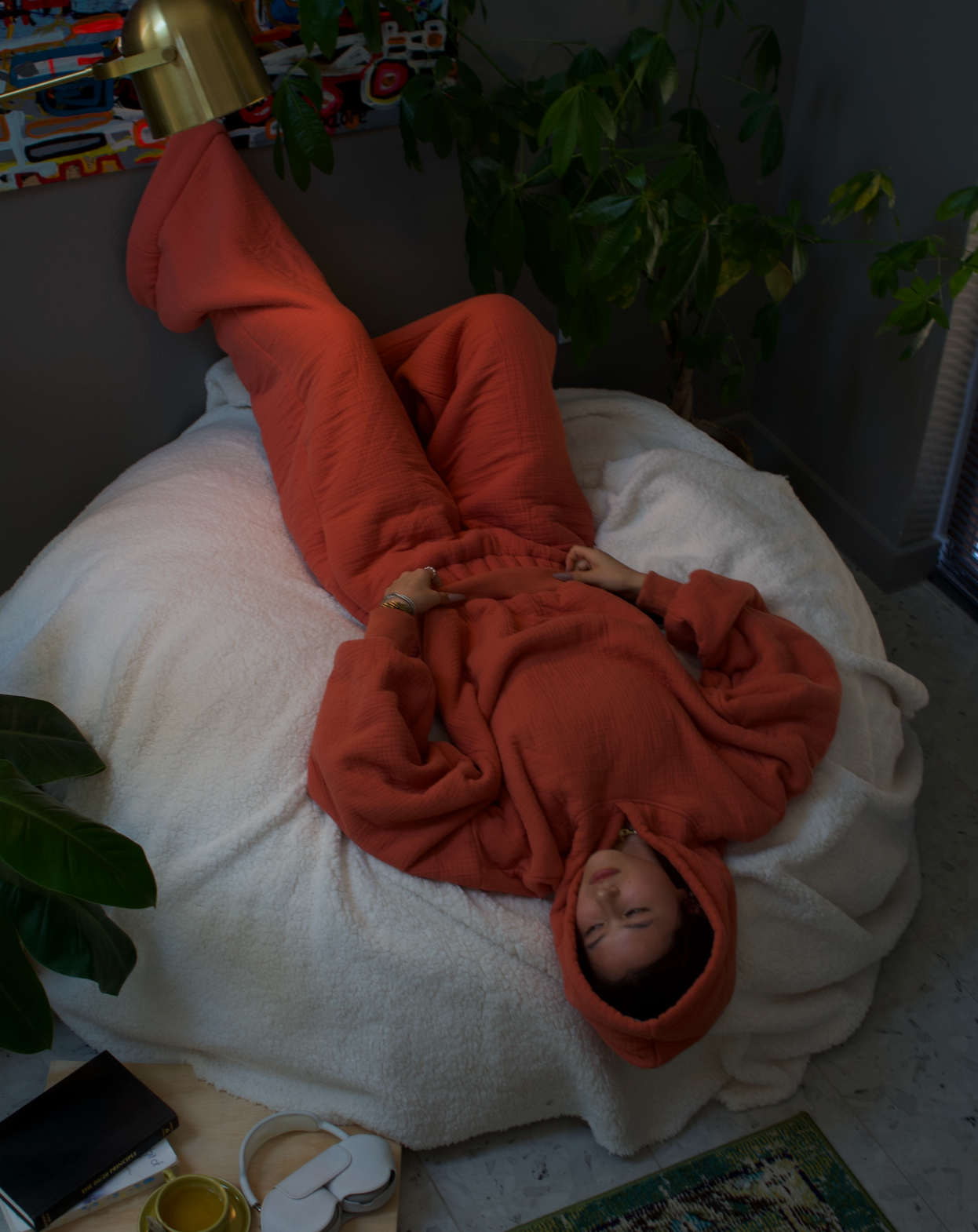 Homebody Low Rise Blanket Pants - Orange