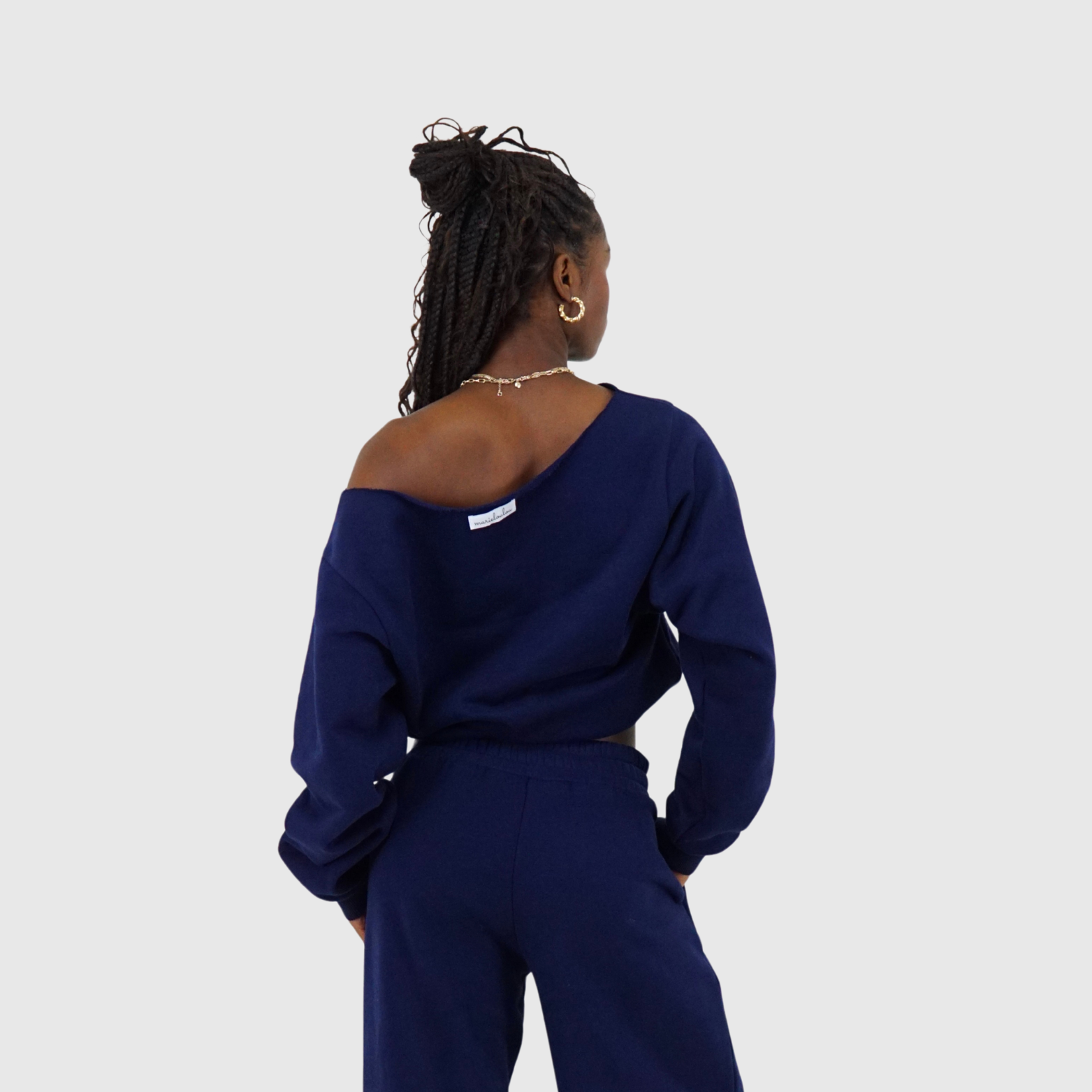 Essential Off Shoulder Crewneck Sweatshirt