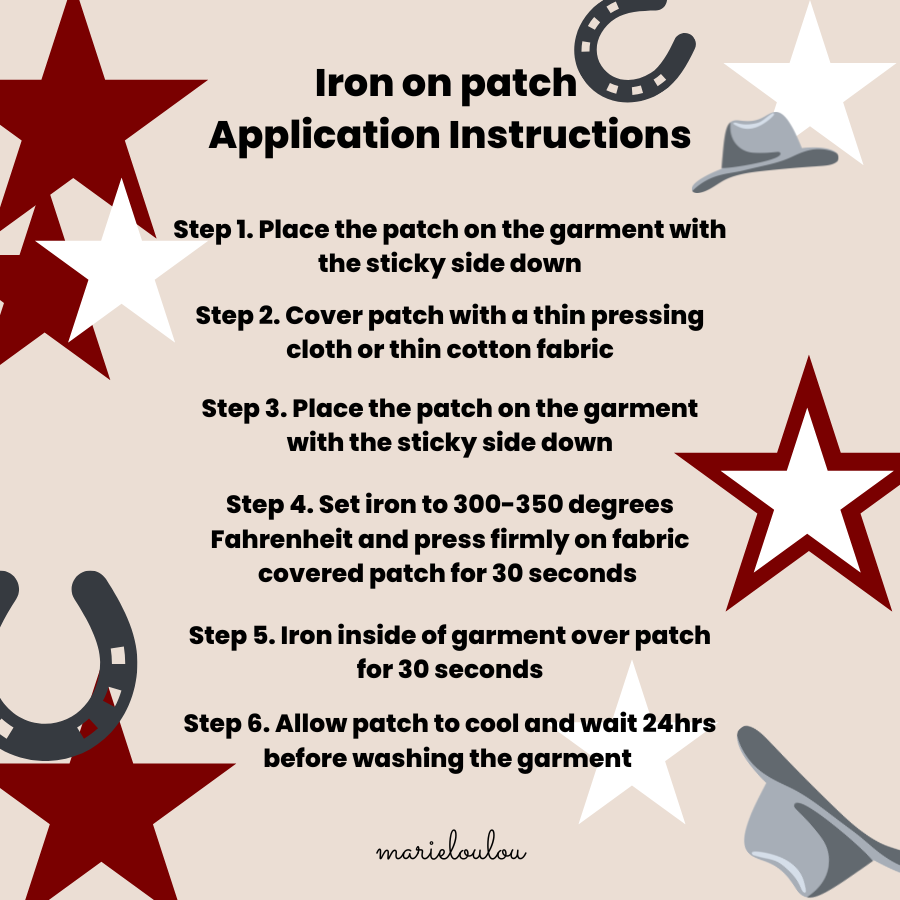 Blue Horseshoe - Iron-On Patch