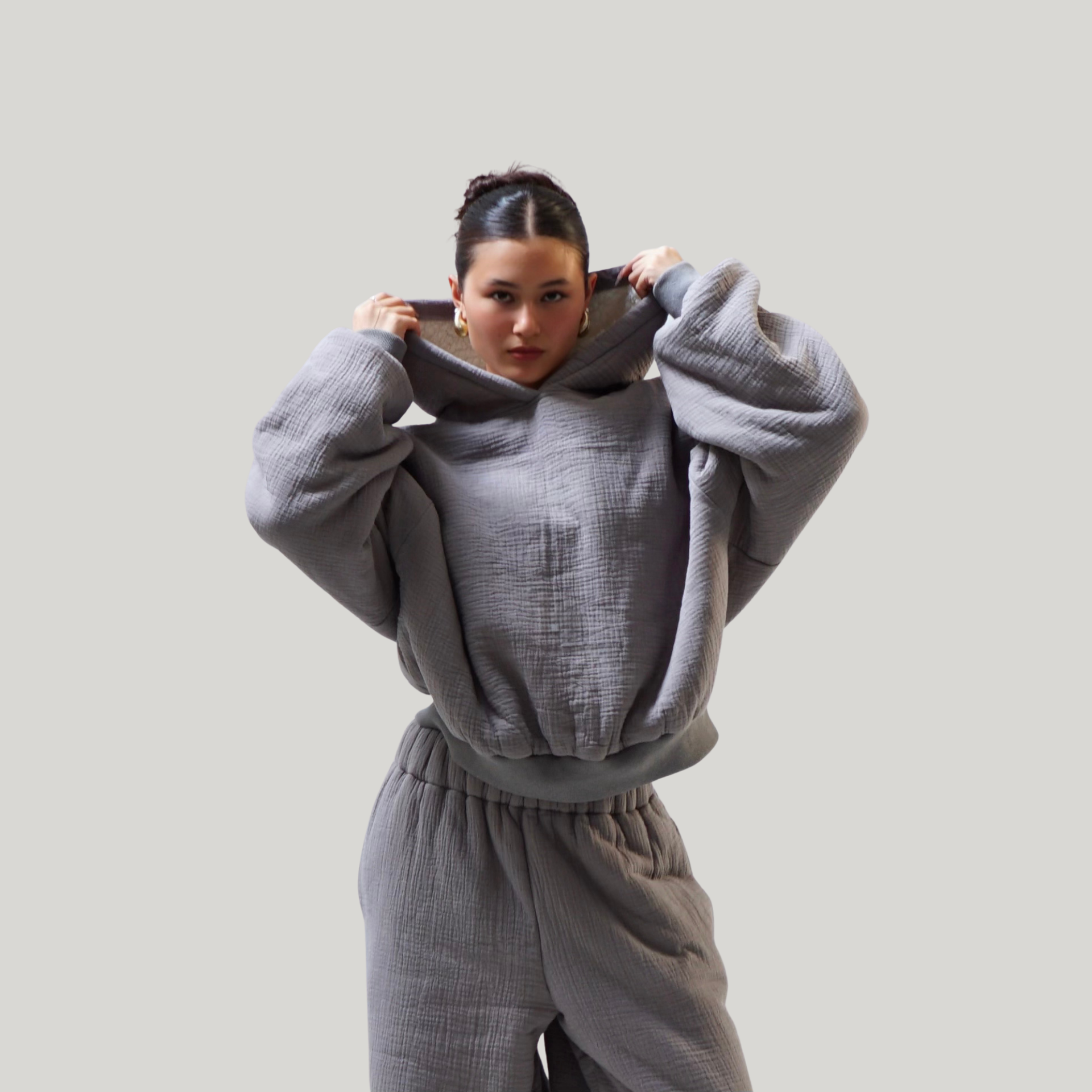 YOASOBIHalzion Hoodie グレー ルーズフィット Under Armour Men's Castlerock Light Heather/White Rival Fleece Full Zi