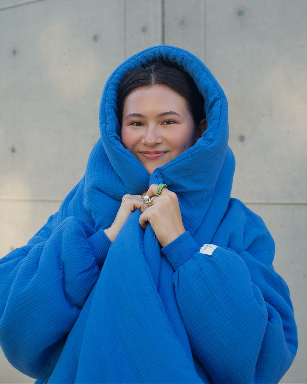 Homebody Blanket Scarf - Blue