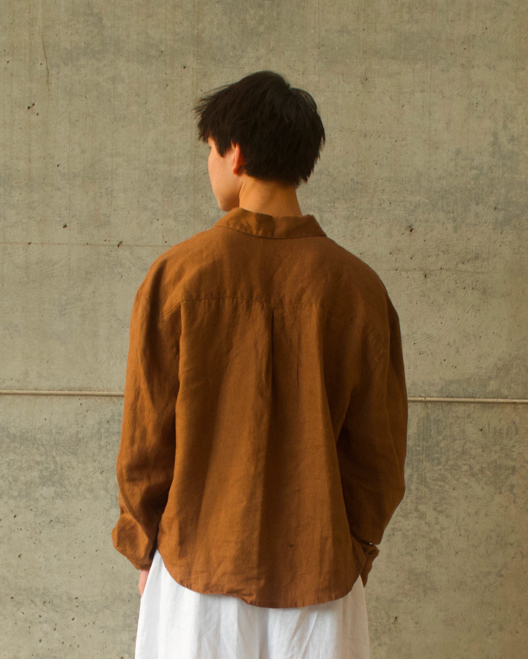 Breezy Linen Button Up - Brown