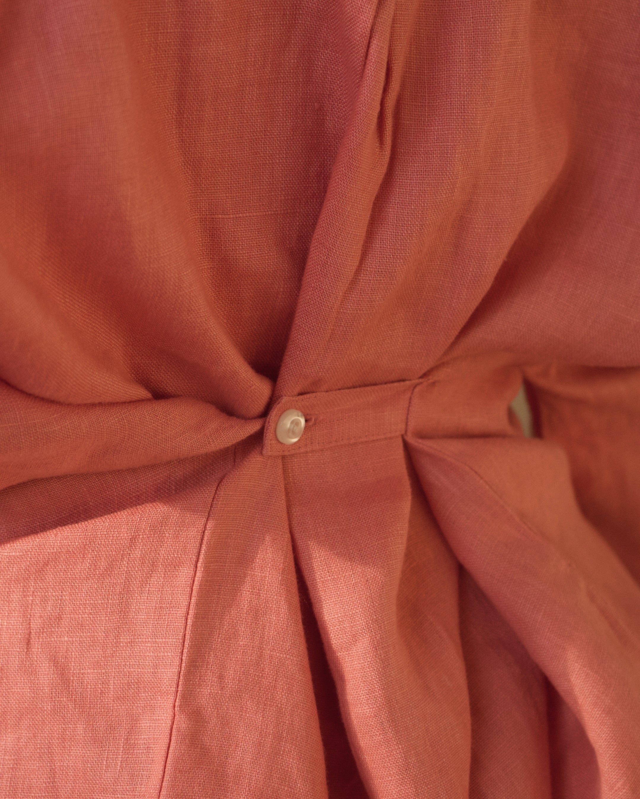 Breezy Linen Button Up - Pink