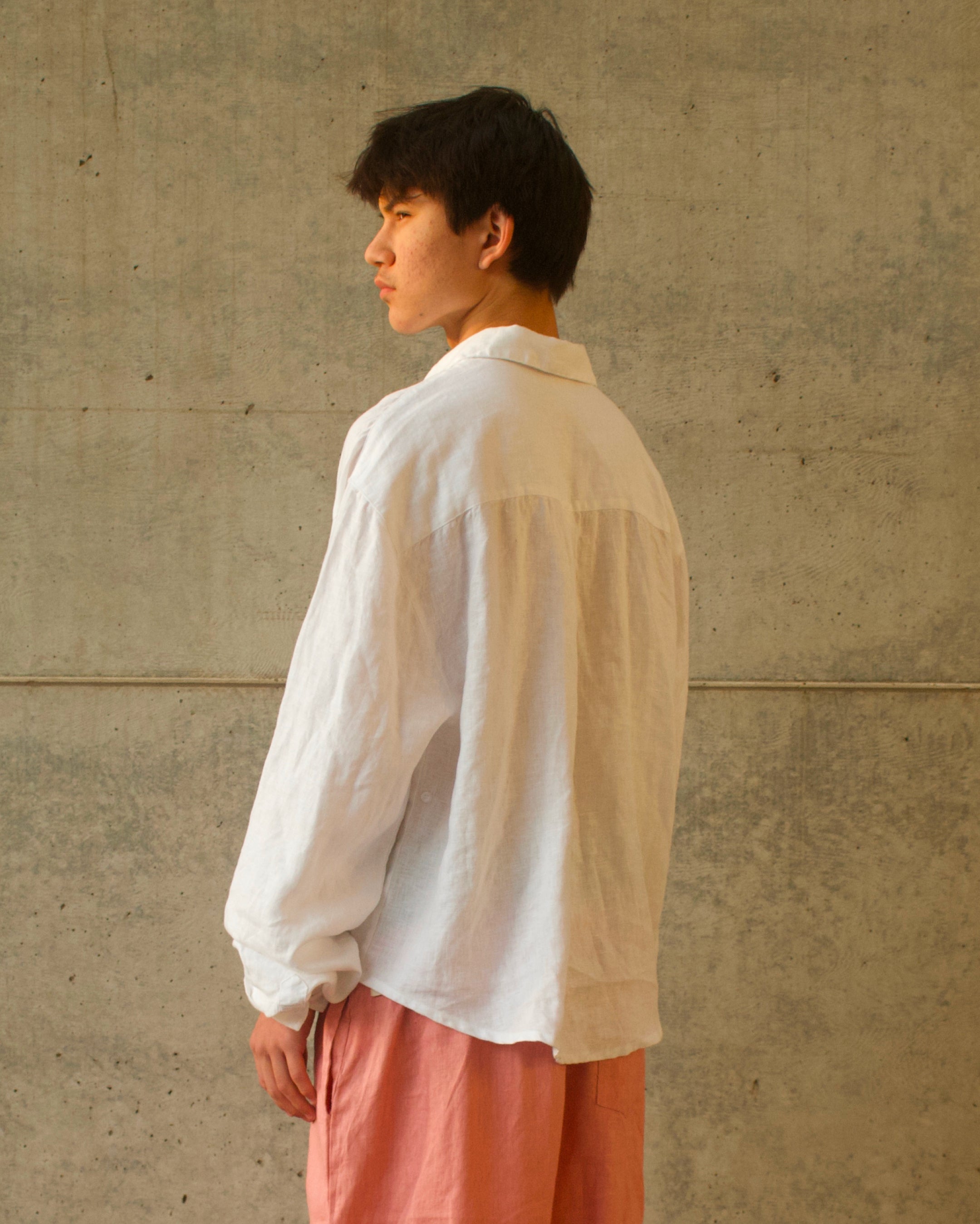 Breezy Linen Button Up - White