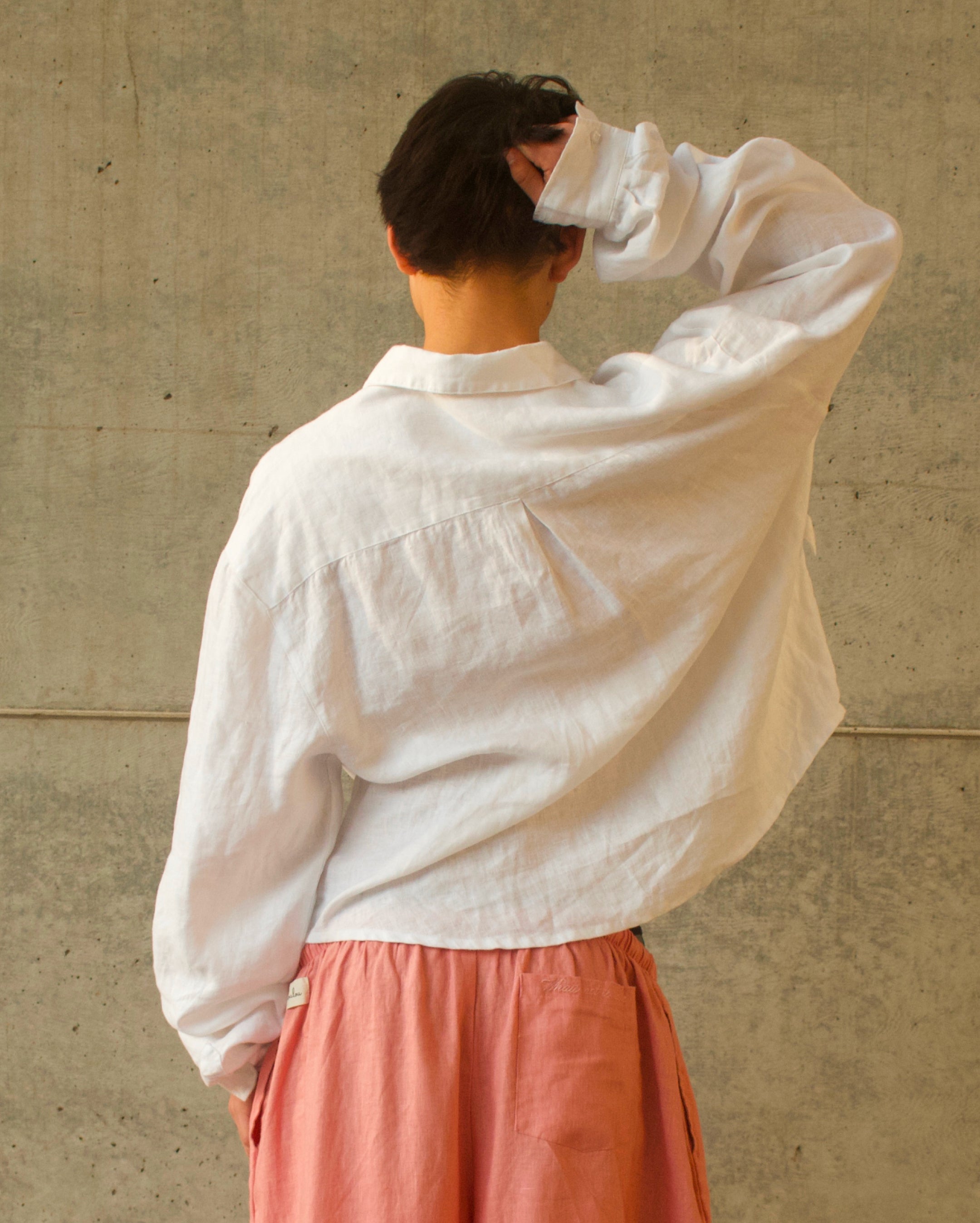 Breezy Linen Button Up - White