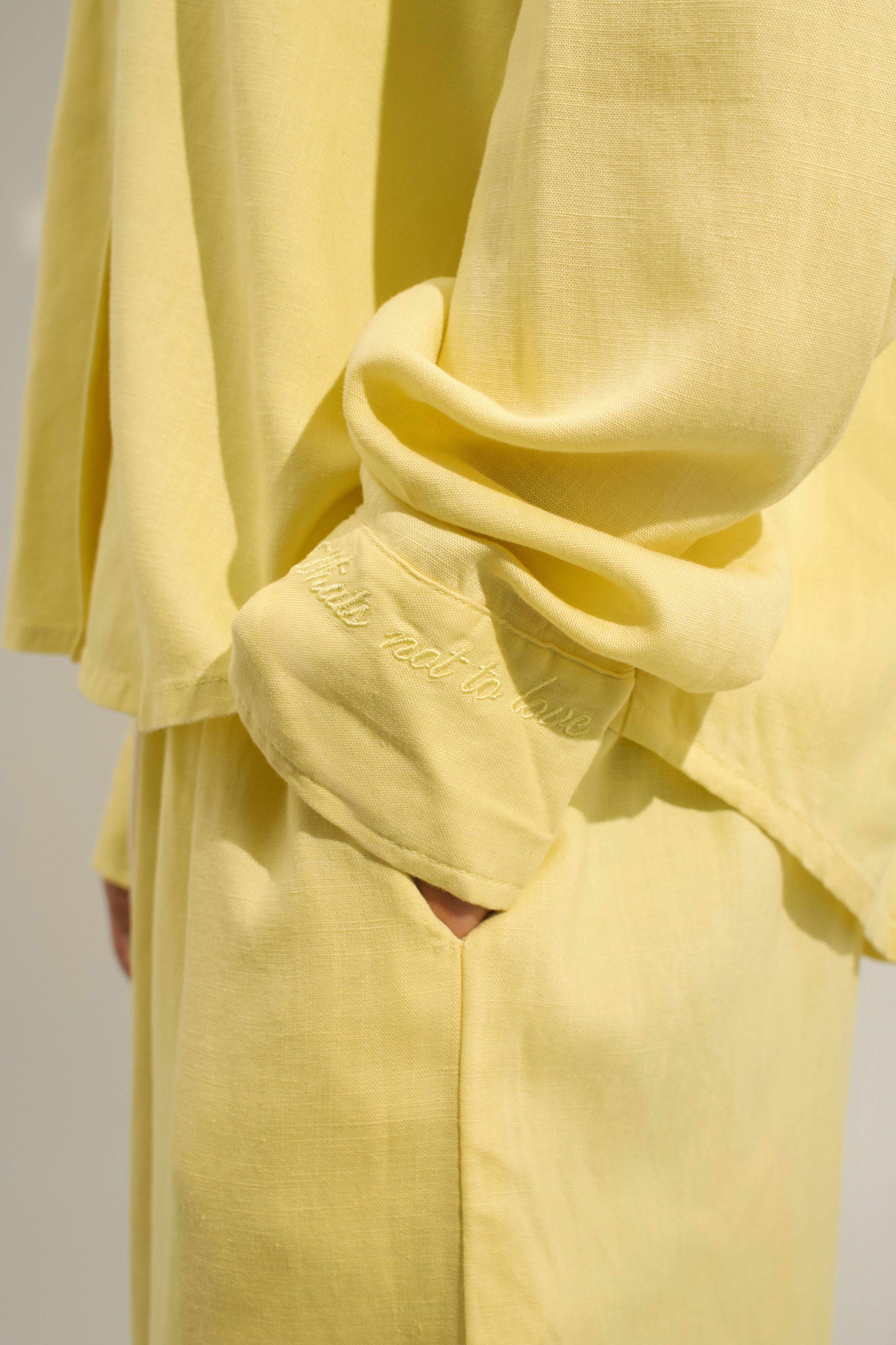 THE Earth Linen Pants - Lemon Yellow