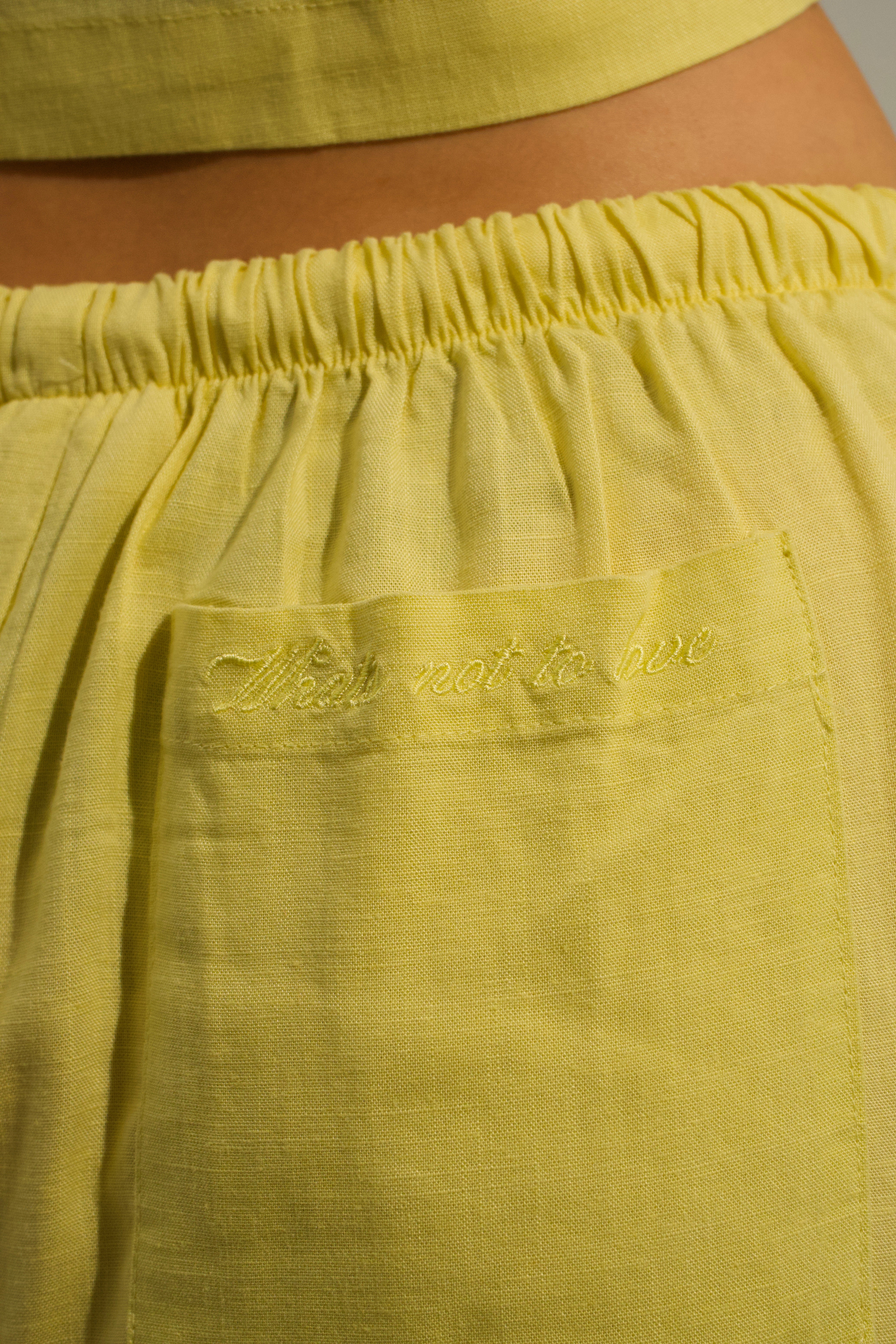THE Earth Linen Pants - Lemon Yellow