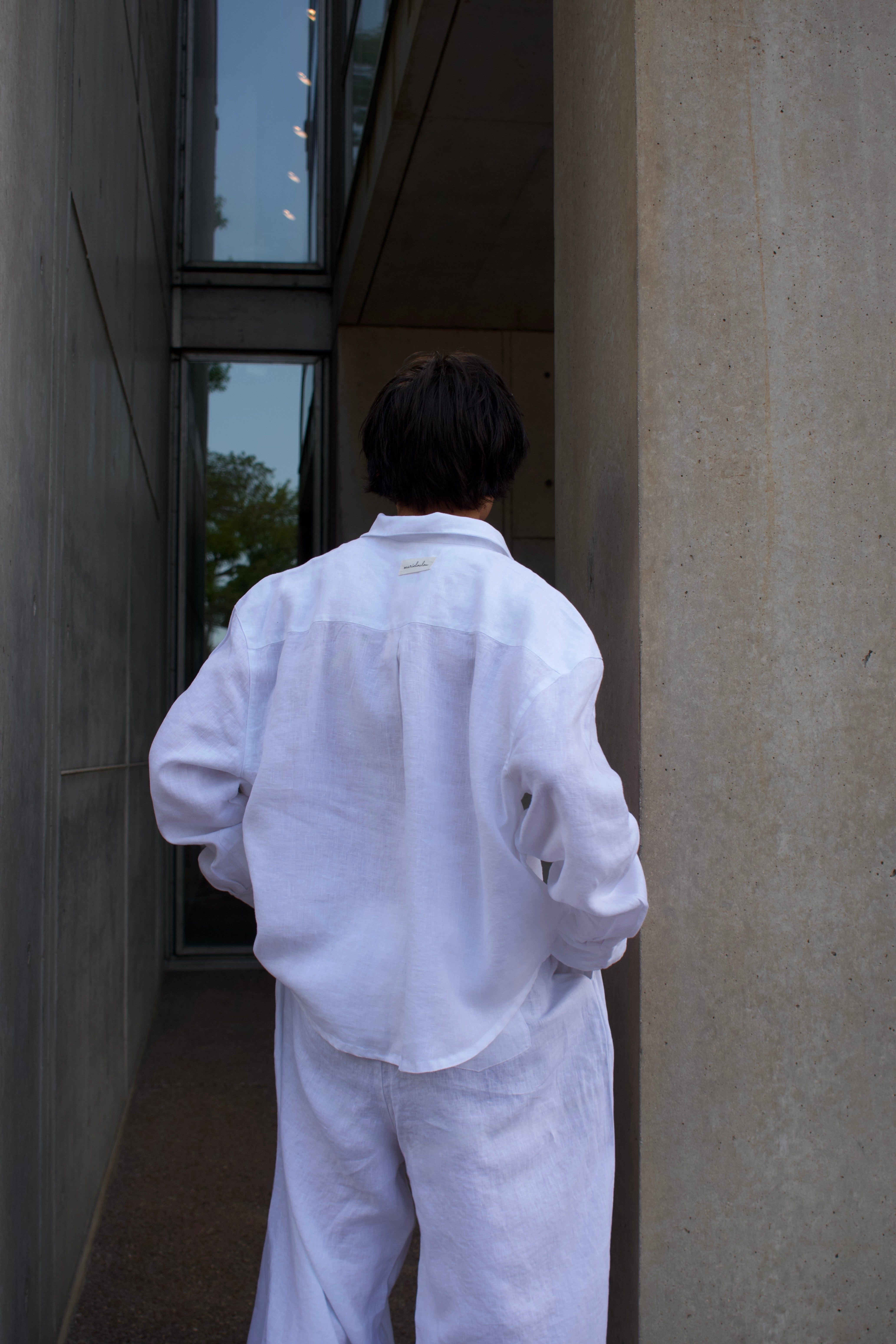 Breezy Earth Linen Button Up - White