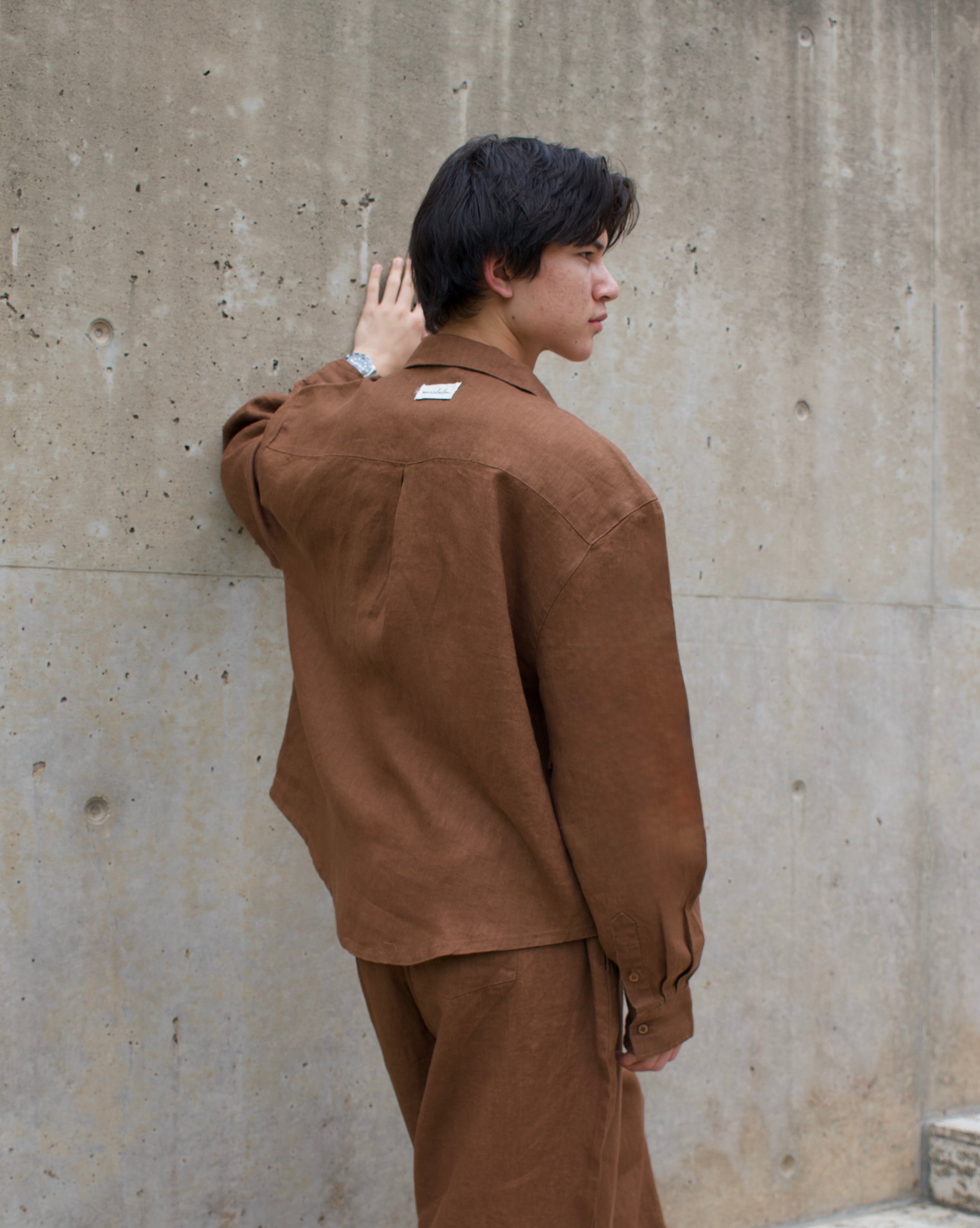 Breezy Earth Linen Button Up - Brown