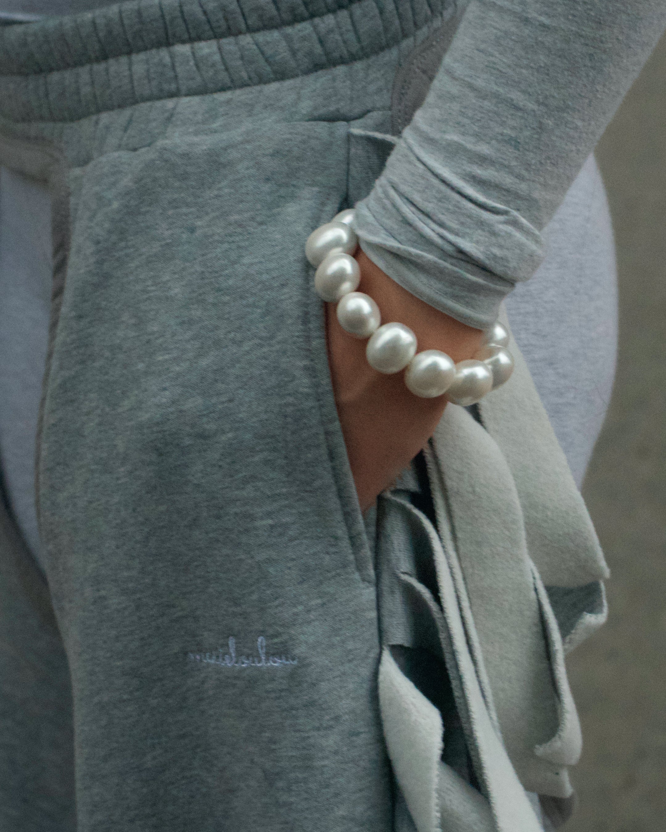 Essential Wide-Leg Sweatpants Chaps— Gray
