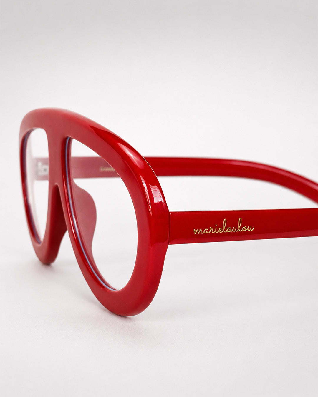 Gnarly Aviator Blue Light Glasses - Red