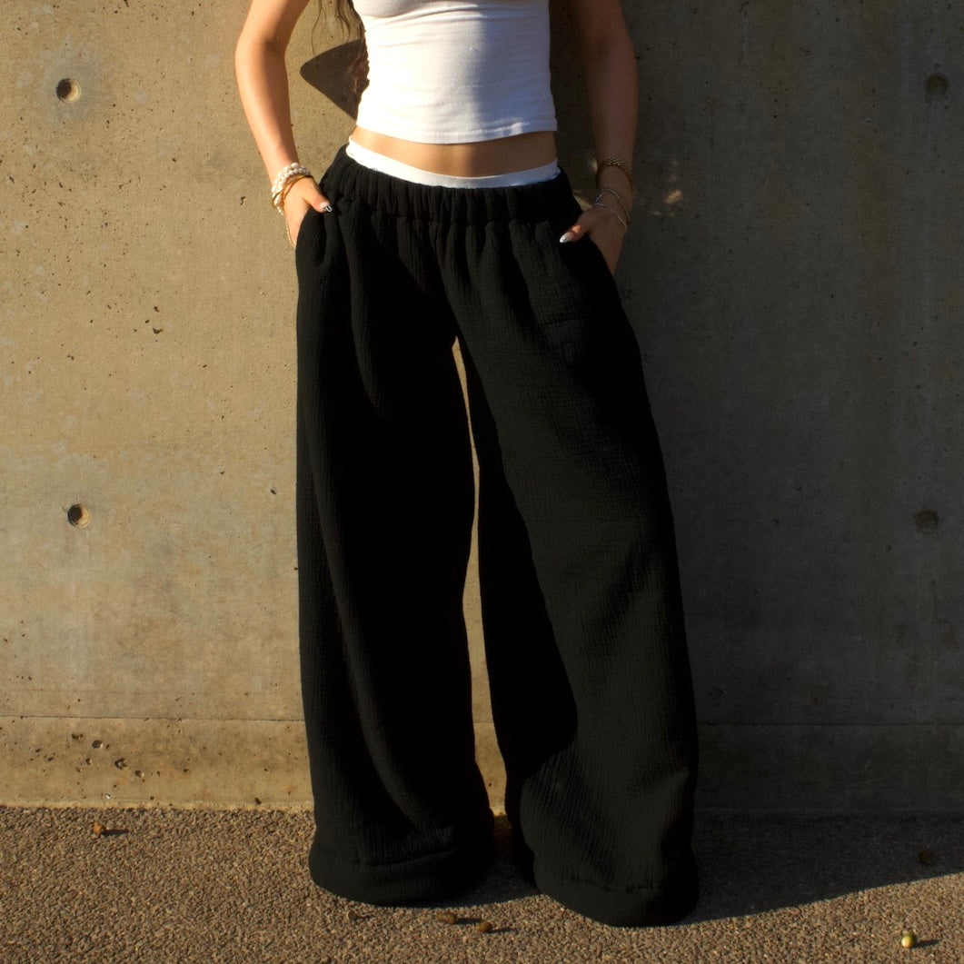 Homebody  Low Rise Pants - Black