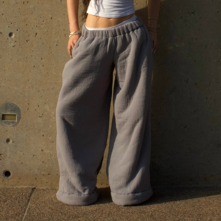Homebody  Low Rise Pants - Grey