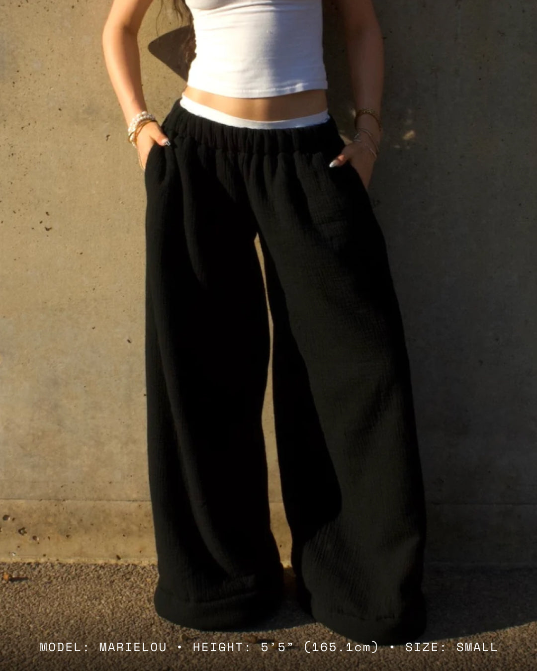 Homebody Blanket Pants - Low Rise - Black