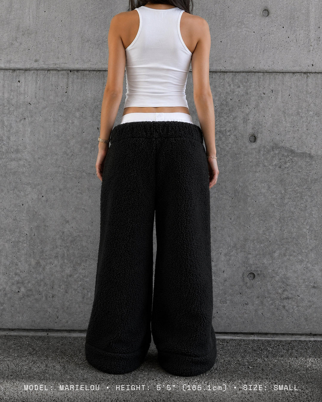 Homebody Full Sherpa Sweatpants - Low Rise - Black