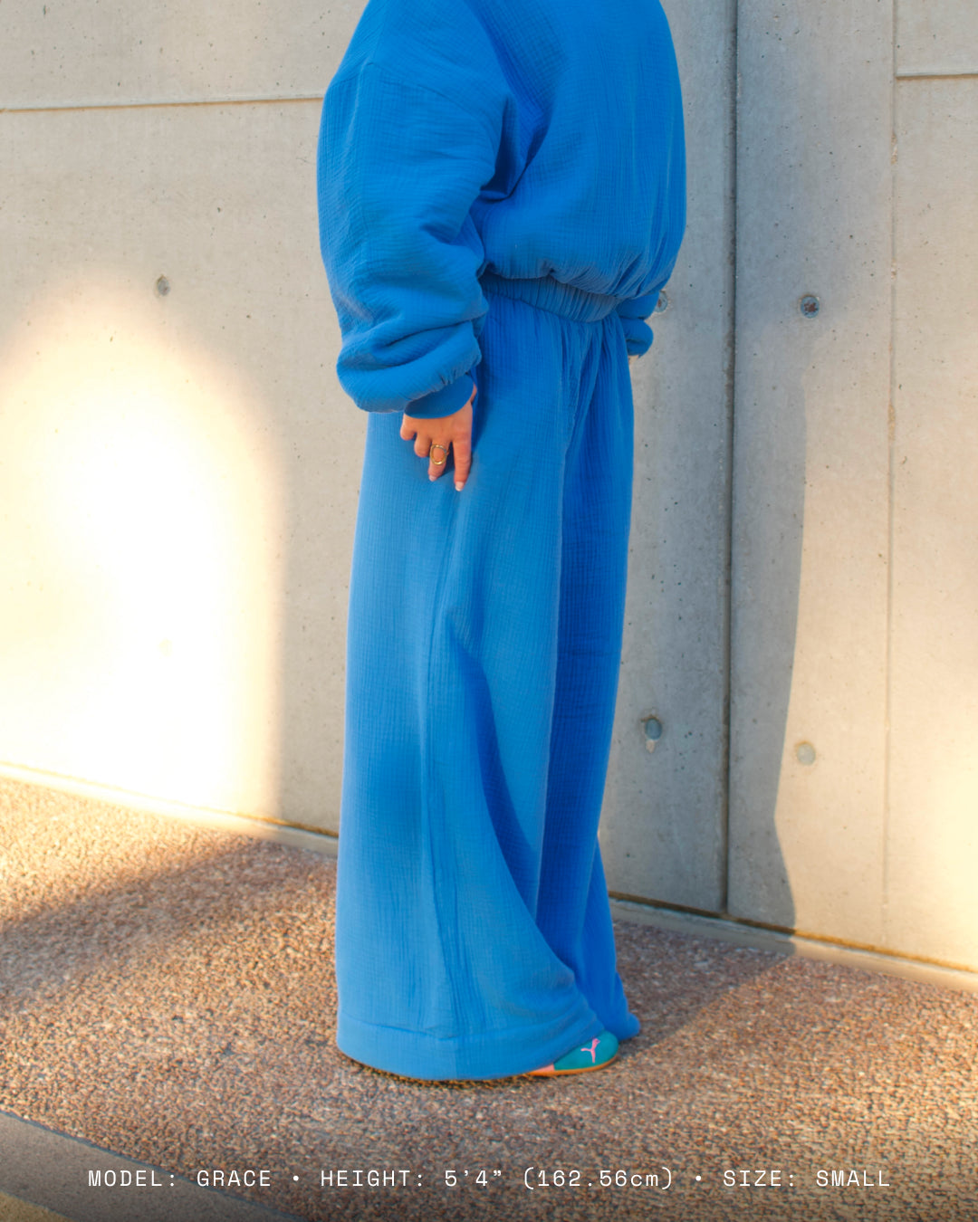 Homebody Blanket Pants - Low Rise - Blue