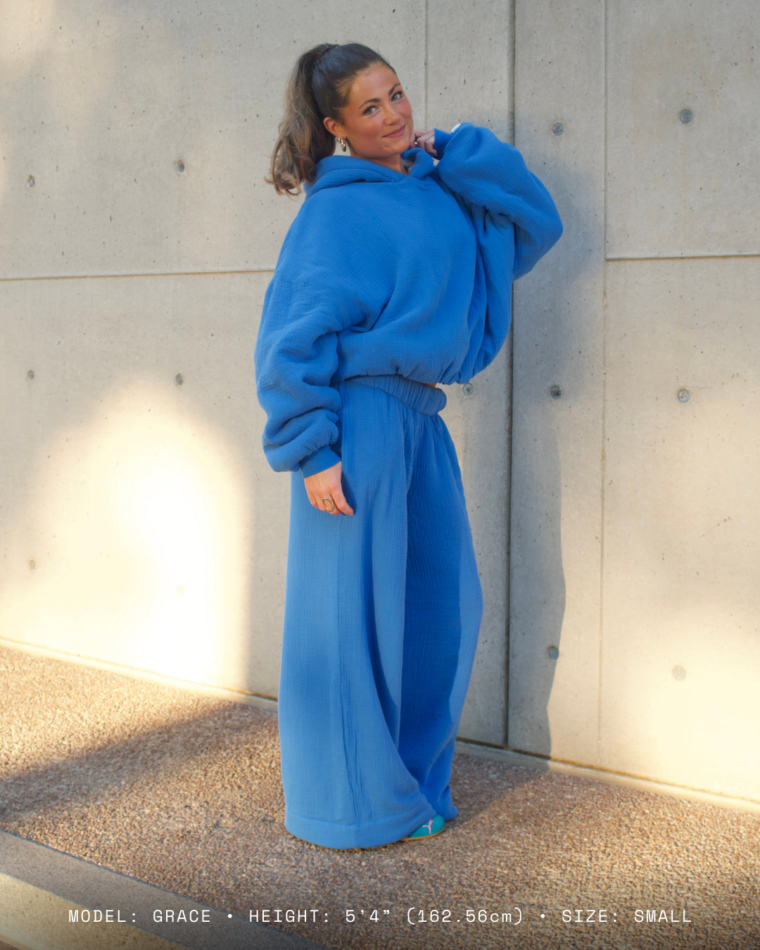 Homebody Blanket Pants - Low Rise - Blue