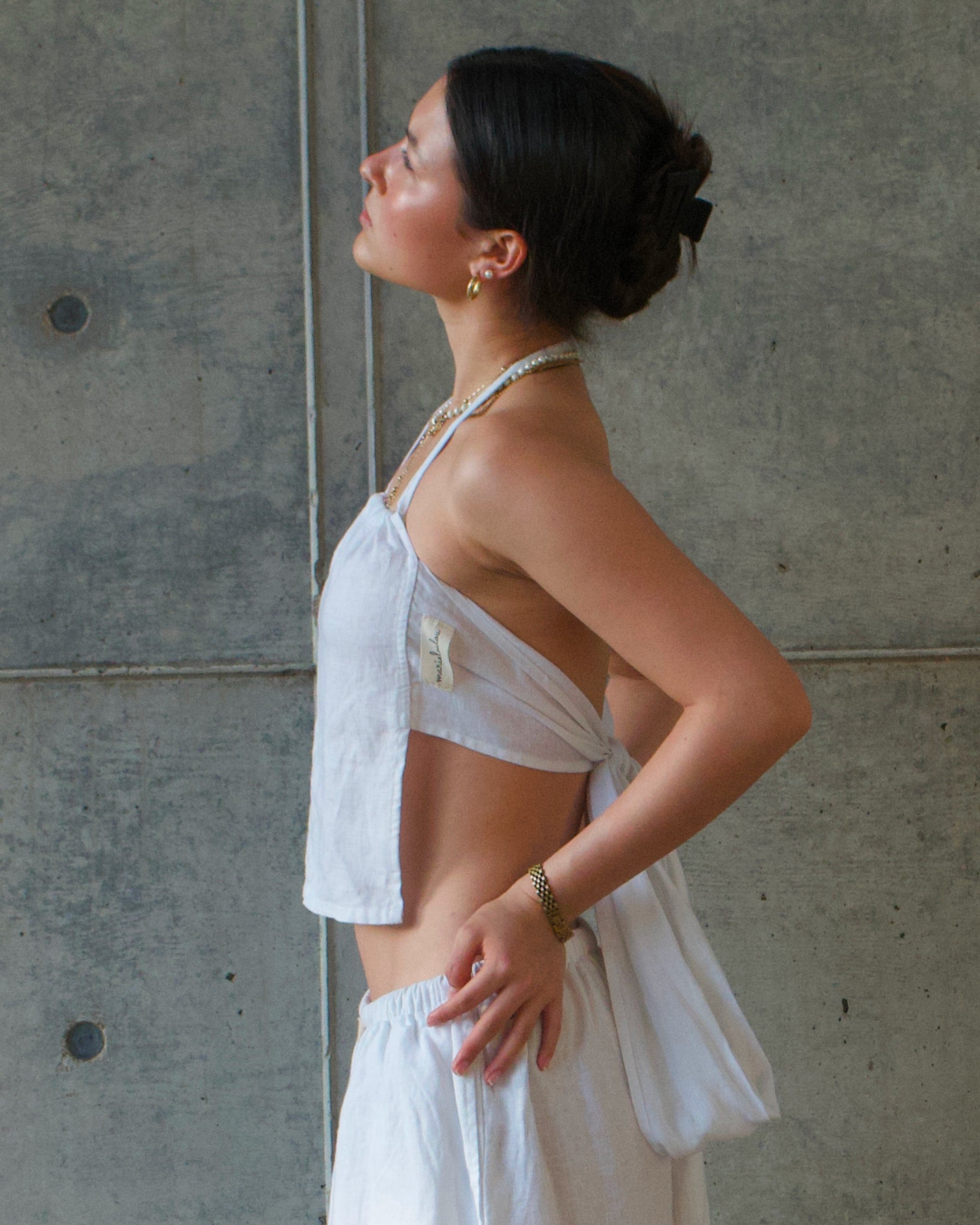 Earth Linen Napkin Top - White