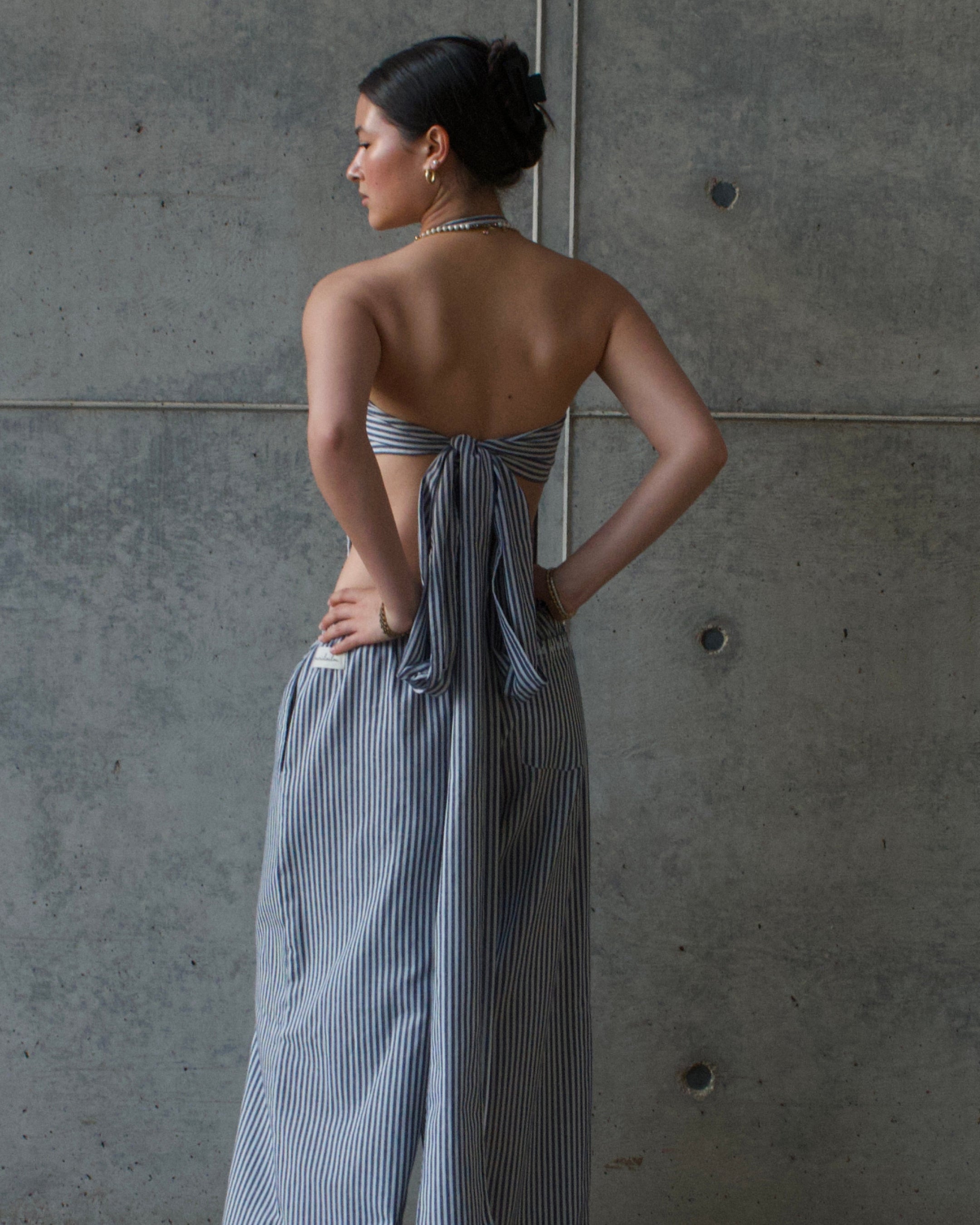 Linen Napkin Top - Stripe