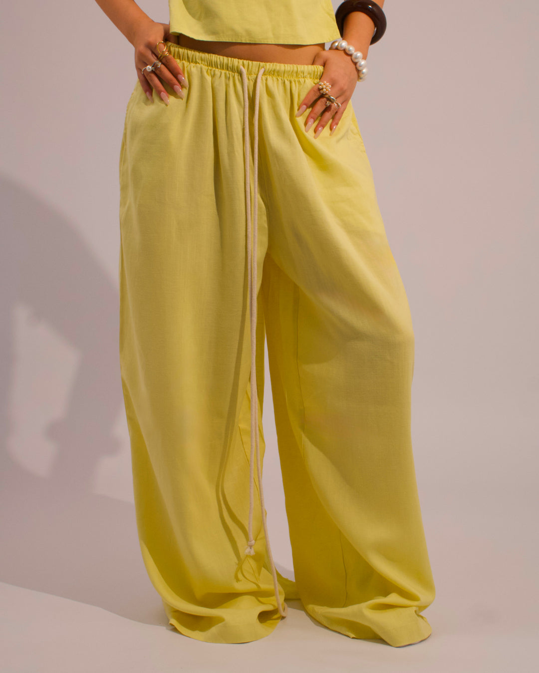 THE Earth Linen Pants - Lemon Yellow