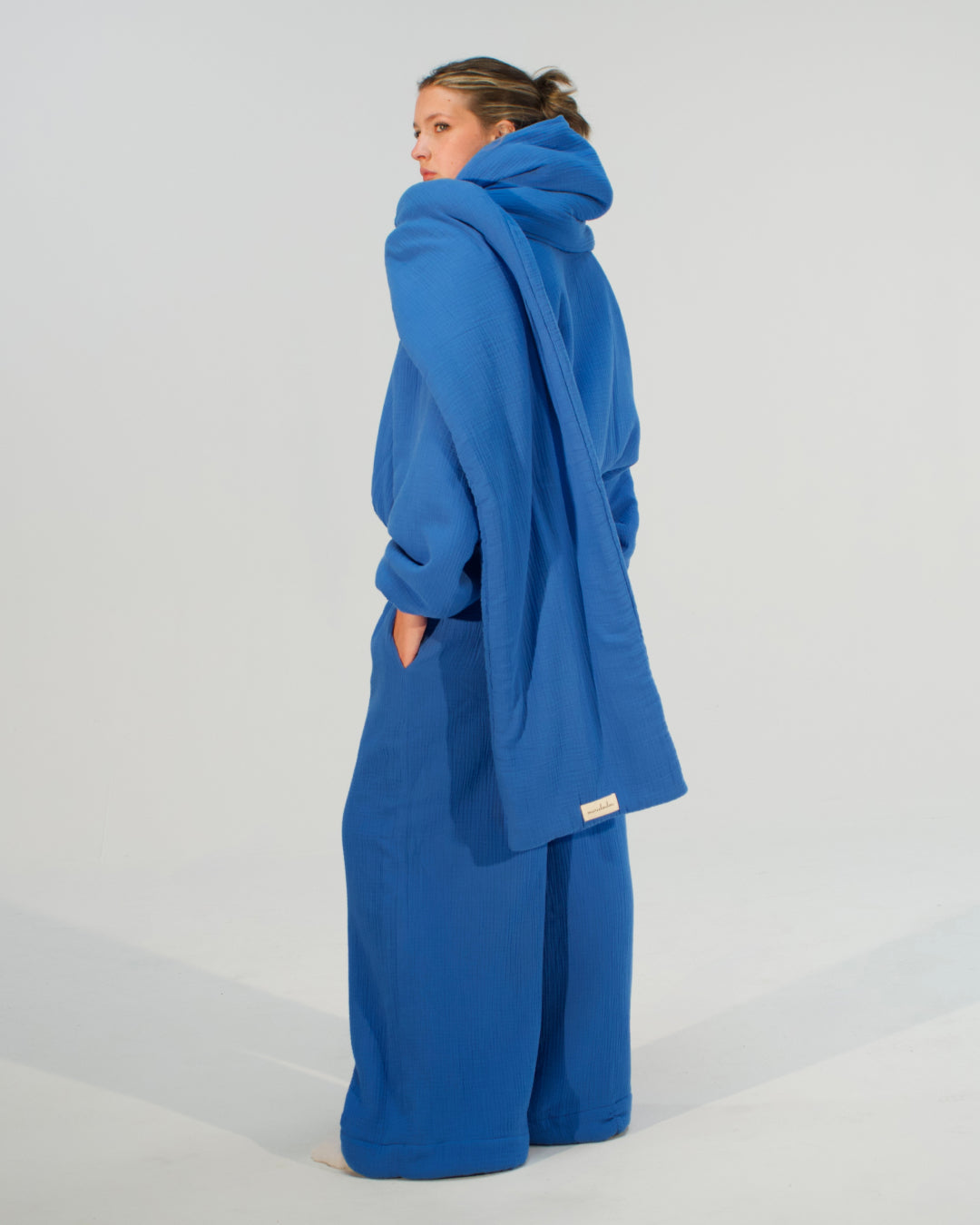 Homebody Blanket Scarf - Blue