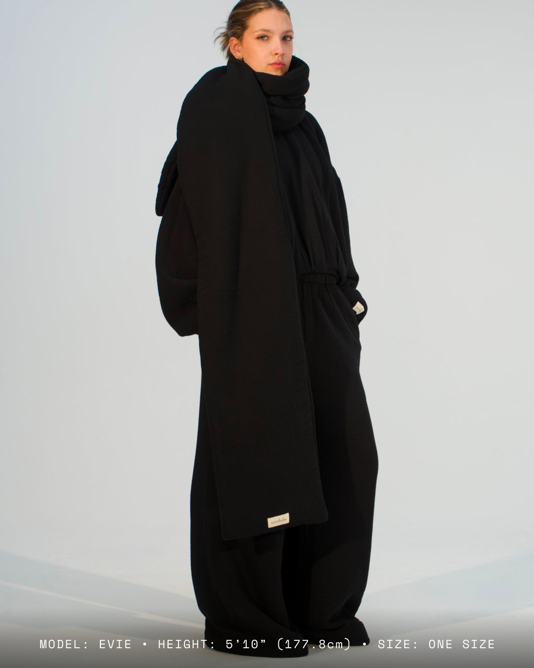Homebody Blanket Scarf - Black