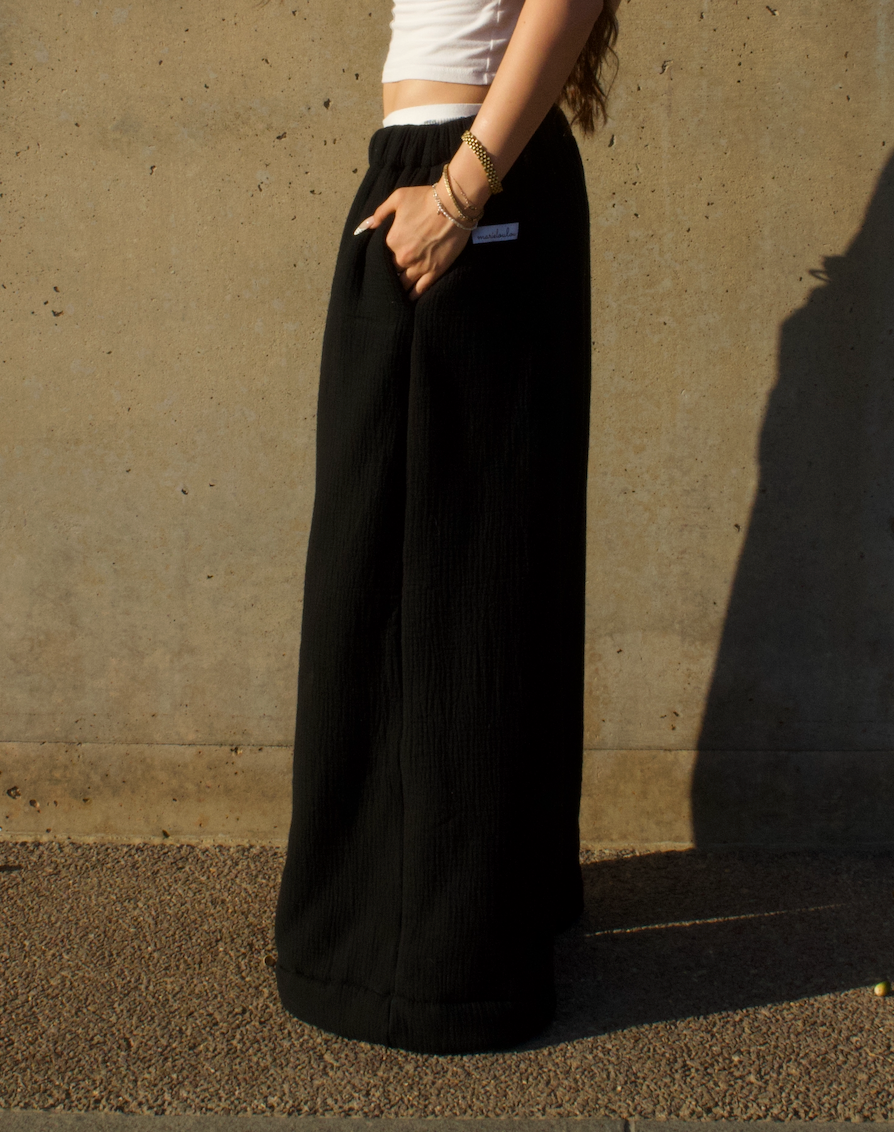 Homebody  Low Rise Pants - Black
