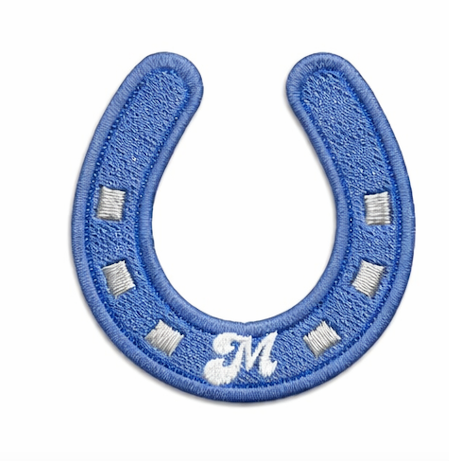 Blue Horseshoe - Iron-On Patch