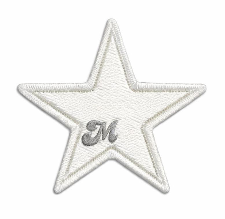 Gray Star - Iron-On Patch