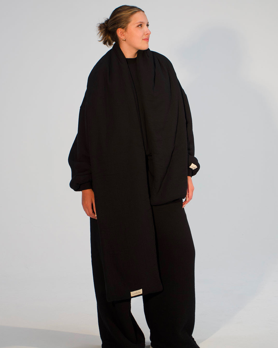 Homebody Blanket Scarf - Black