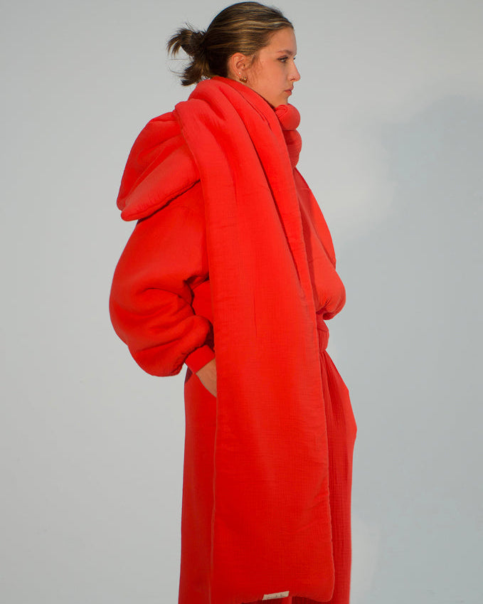 Homebody Blanket Scarf - Orange