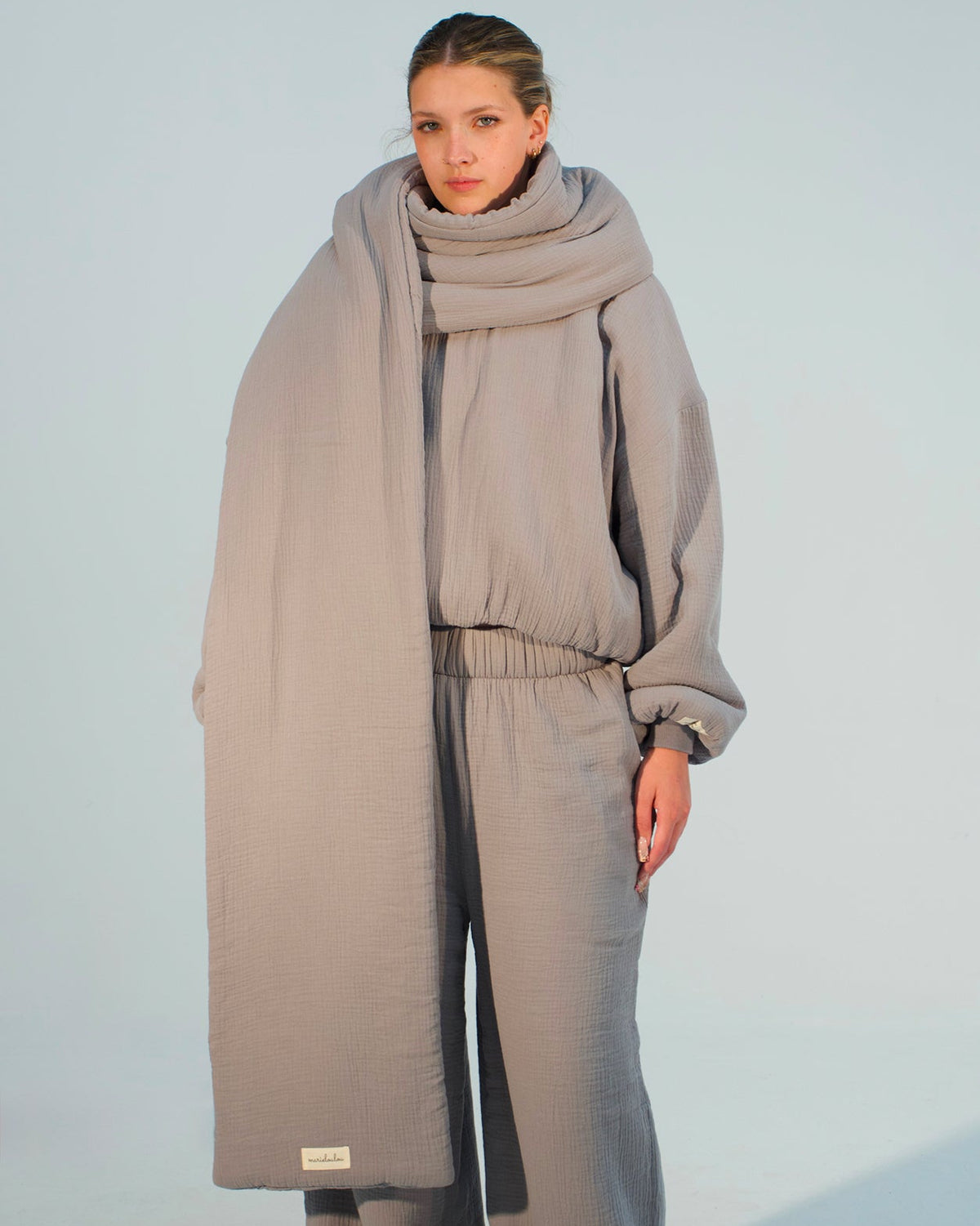 Homebody Blanket Scarf - Gray