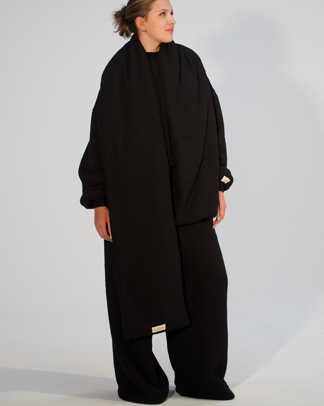 Homebody Blanket Scarf - Black