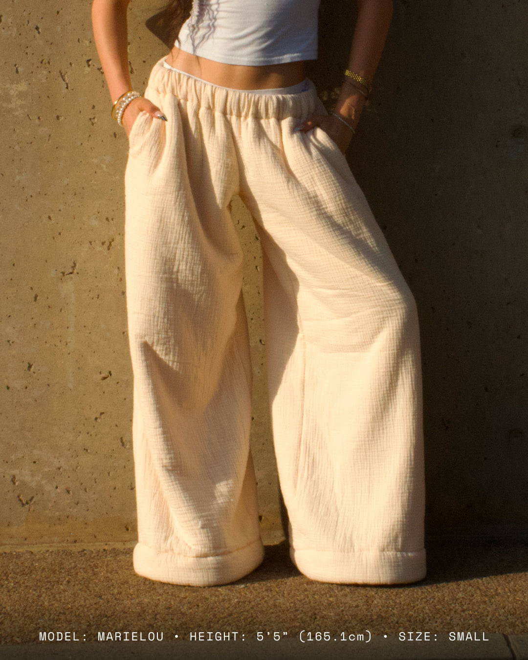 Homebody Blanket Pants - Low Rise - Beige